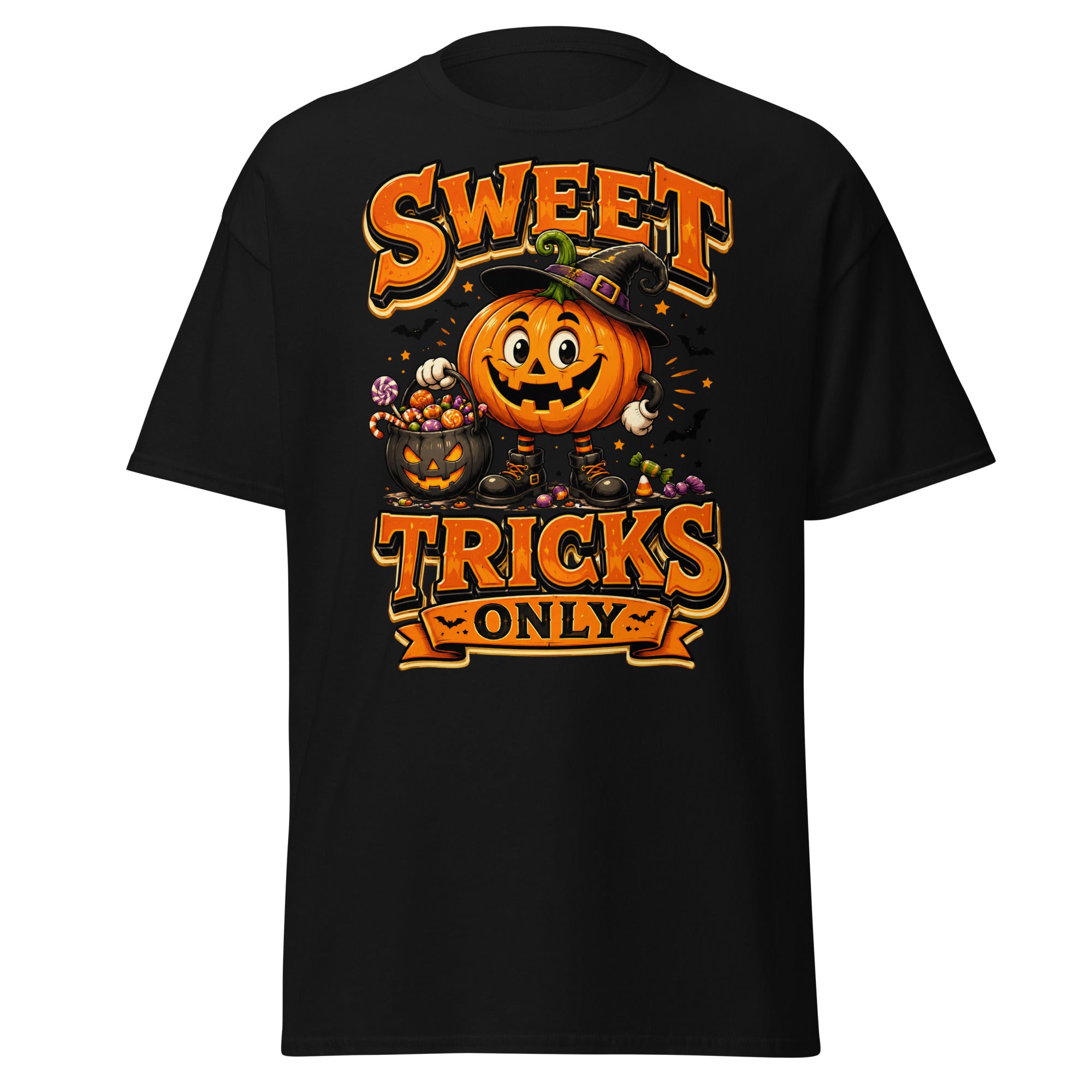Vintage Halloween Pumpkin Horror & Mystery Unisex Classic Tee by printfluence.net