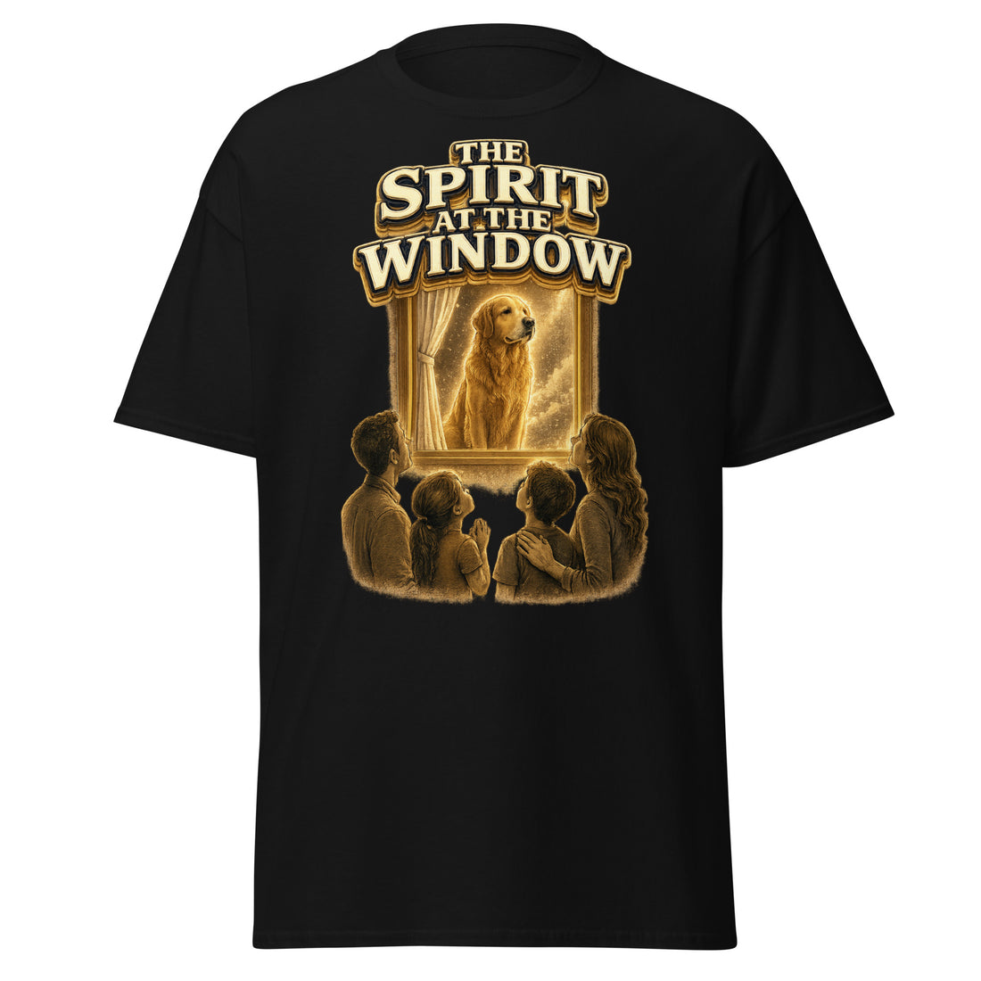Golden Retriever Lovers Classic Tee - The Spirit At The Window by printfluence.net
