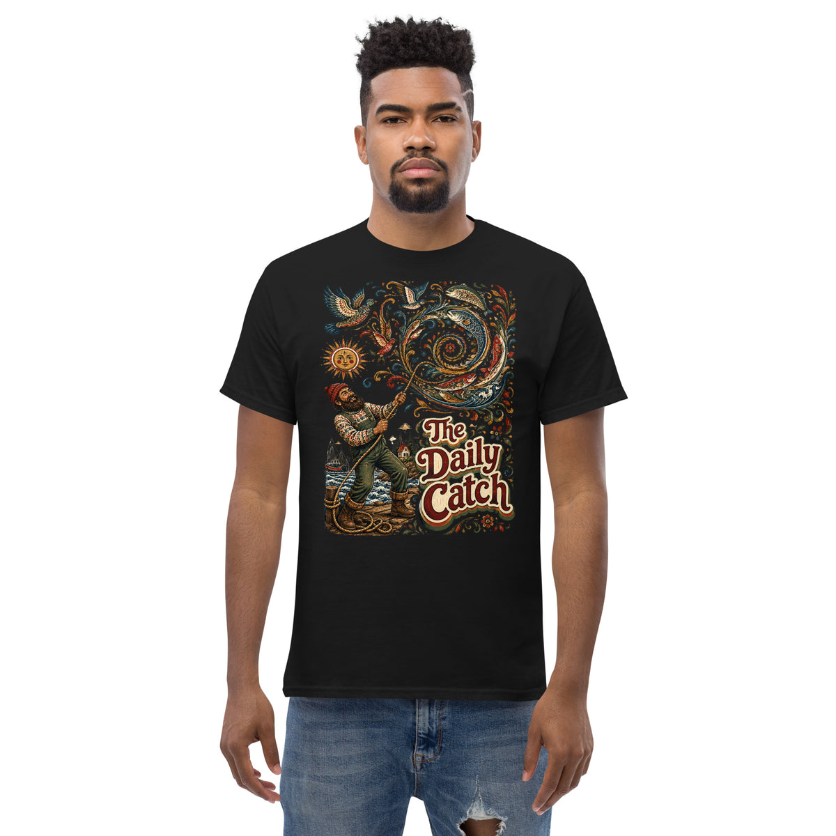 Fishing Lovers | Unisex Classic Tee — The Daily Catch by printfluence