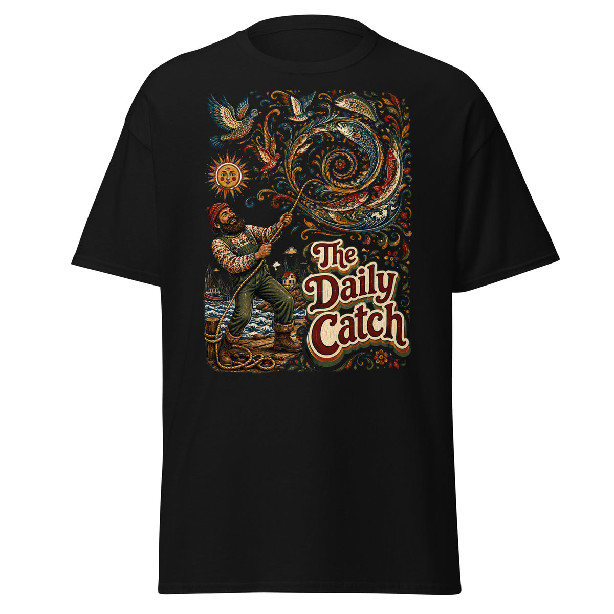 Fishing Lovers | Unisex Classic Tee — The Daily Catch by printfluence