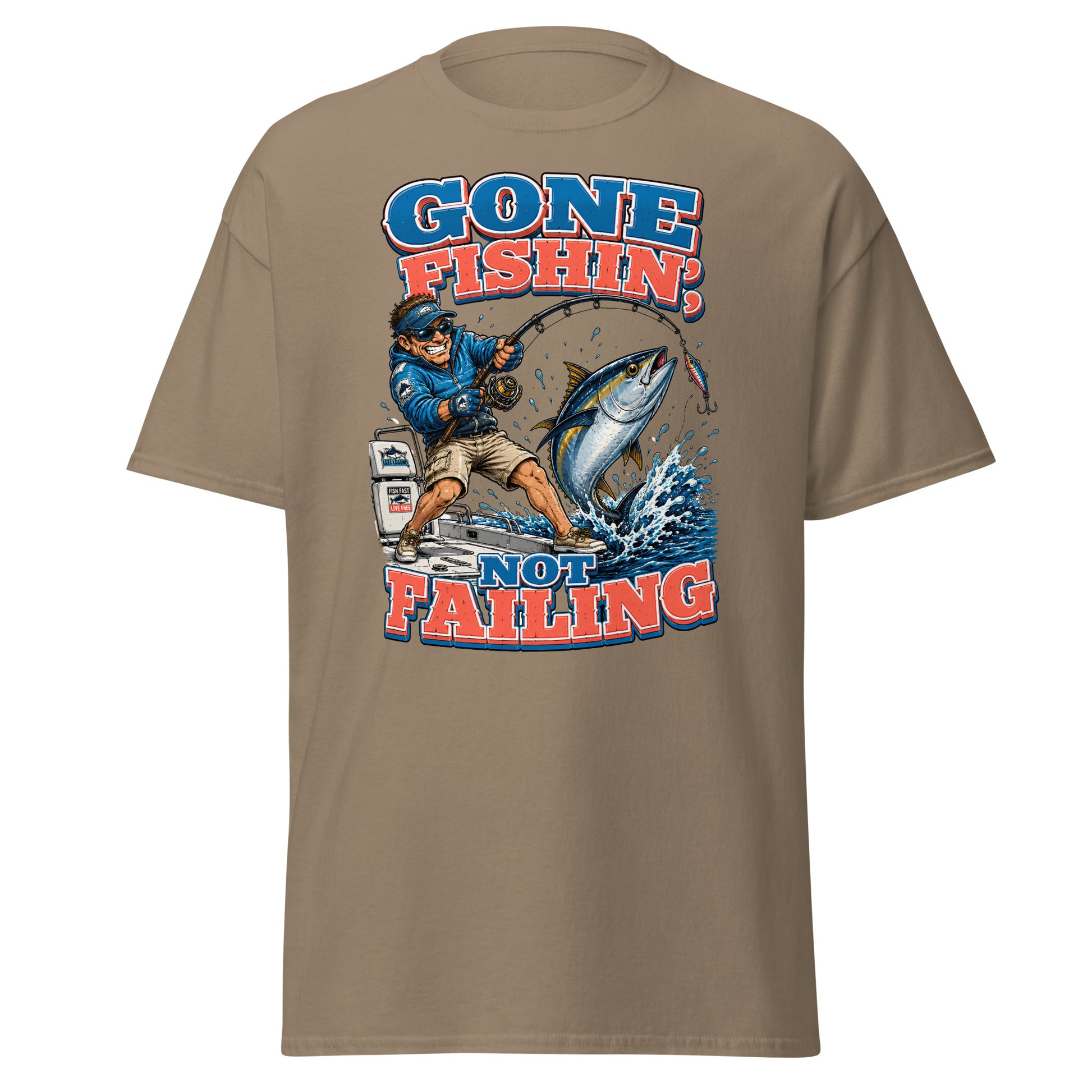 Gone Fishin Not Failing T-Shirt - Funny Tuna Fishing Graphic Tee for Men & Women, Fishing Lovers Gift by printfluence.net