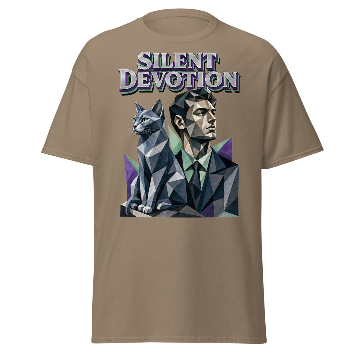 Cat Lovers Unisex Classic Tee Silent Devotion by printfluence.net