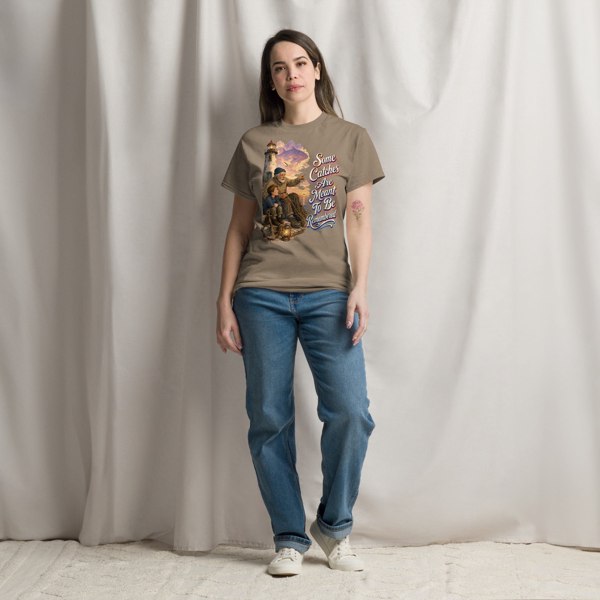Fishing Lovers | Unisex Classic Tee — Some Catches Are Meant To Be Remembered by printfluence