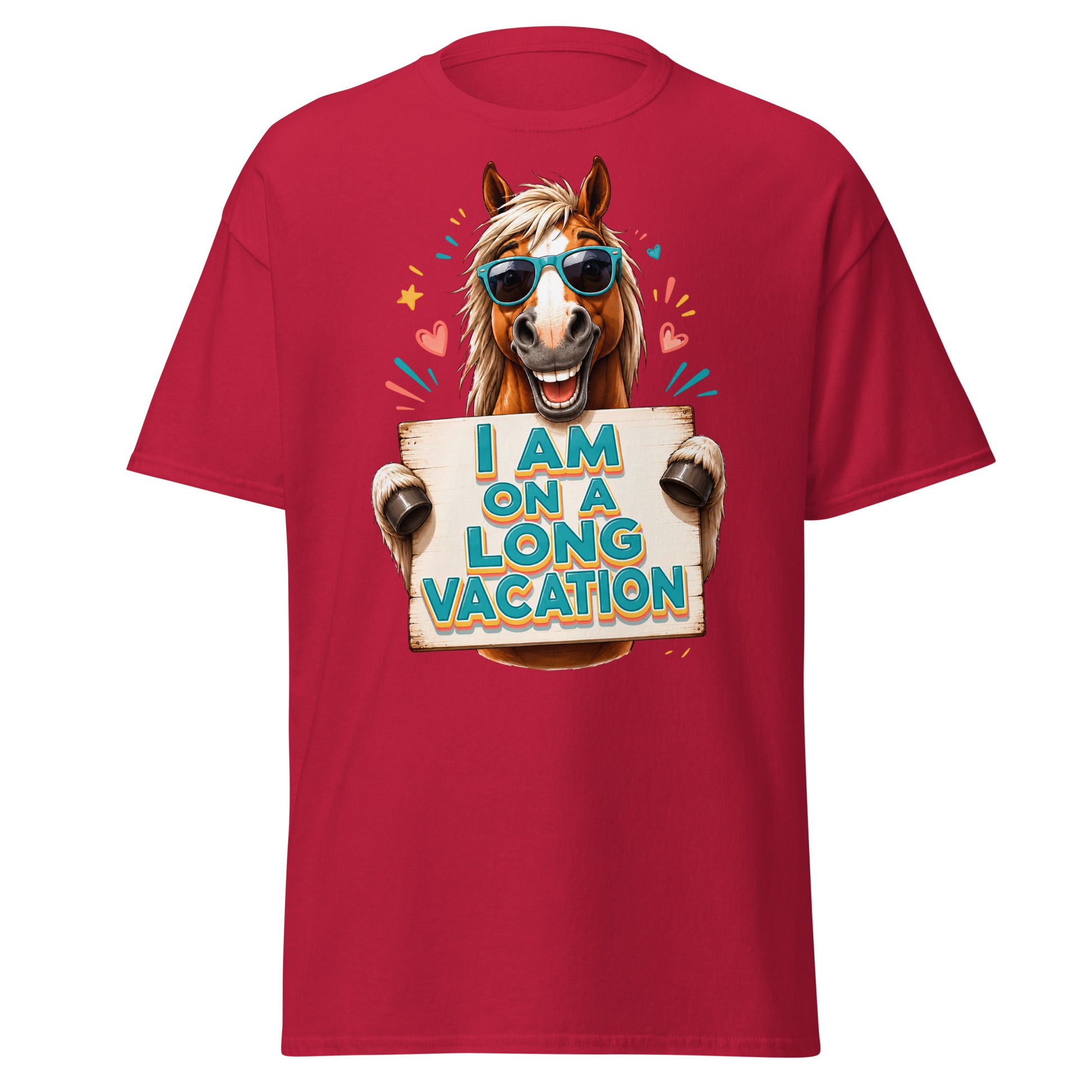 Long Vacation Horse Lovers Tee – Funny Equestrian Classic T-Shirt by printfluence.net
