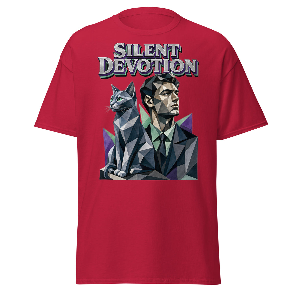 Cat Lovers Unisex Classic Tee Silent Devotion by printfluence.net