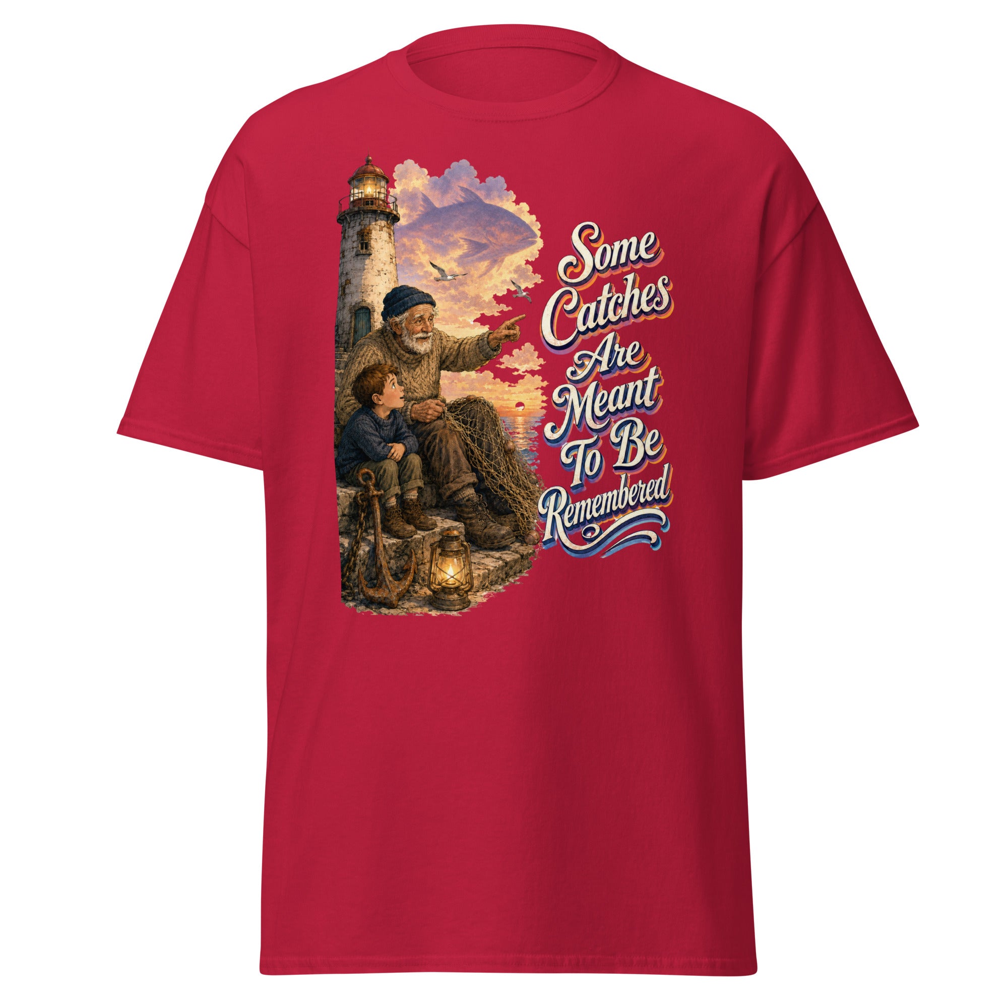 Fishing Lovers | Unisex Classic Tee — Some Catches Are Meant To Be Remembered by printfluence