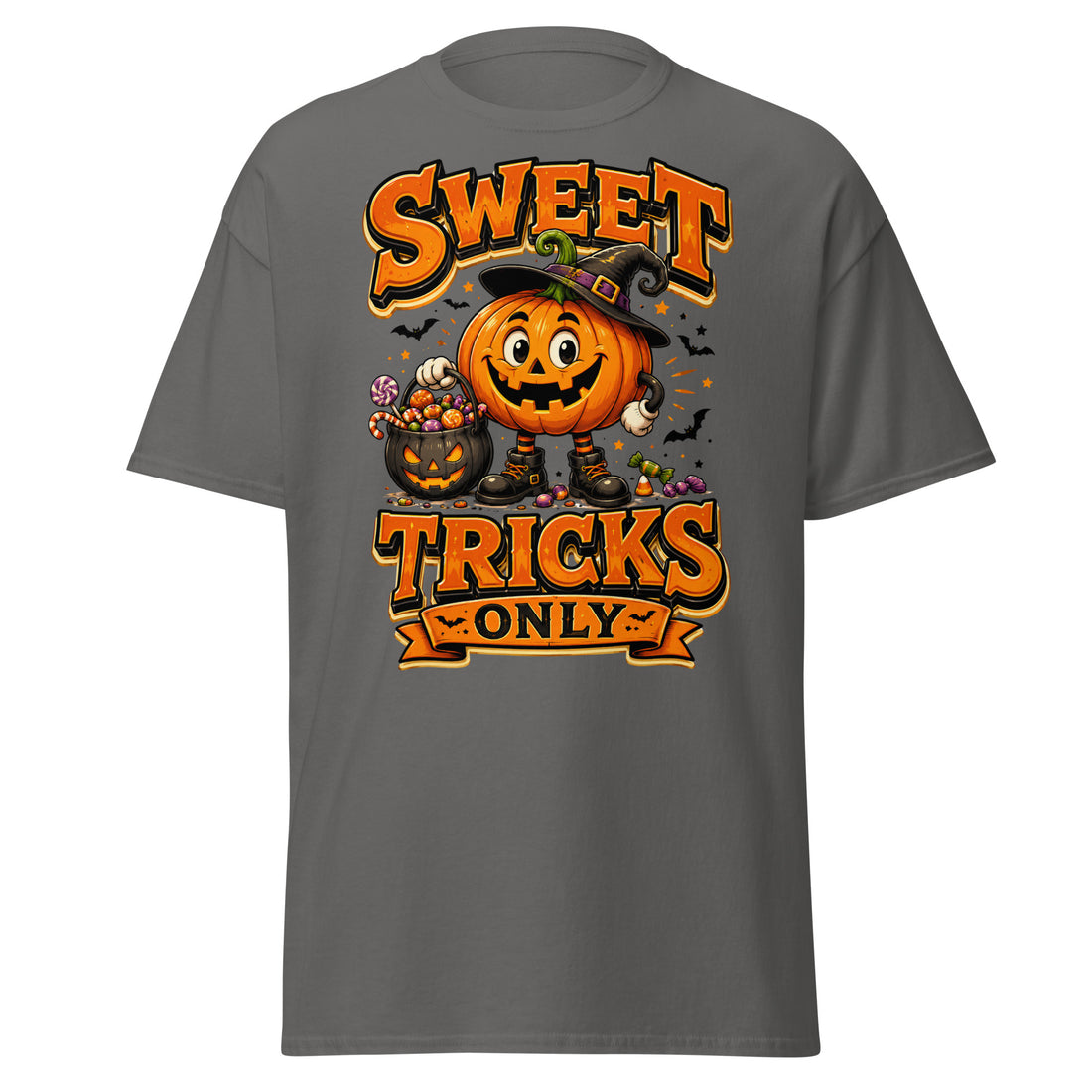 Vintage Halloween Pumpkin Horror & Mystery Unisex Classic Tee by printfluence.net