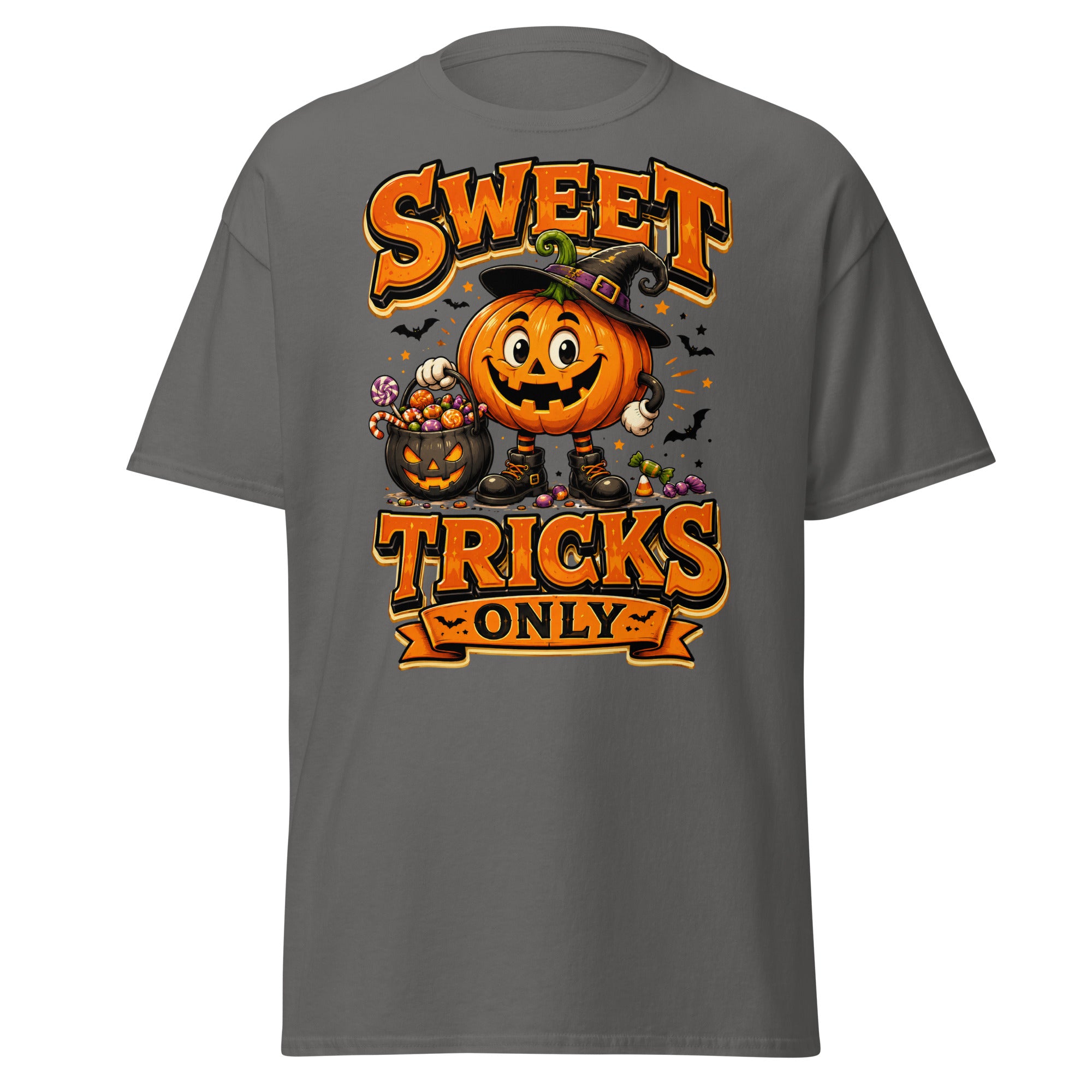 Vintage Halloween Pumpkin Horror & Mystery Unisex Classic Tee by printfluence.net