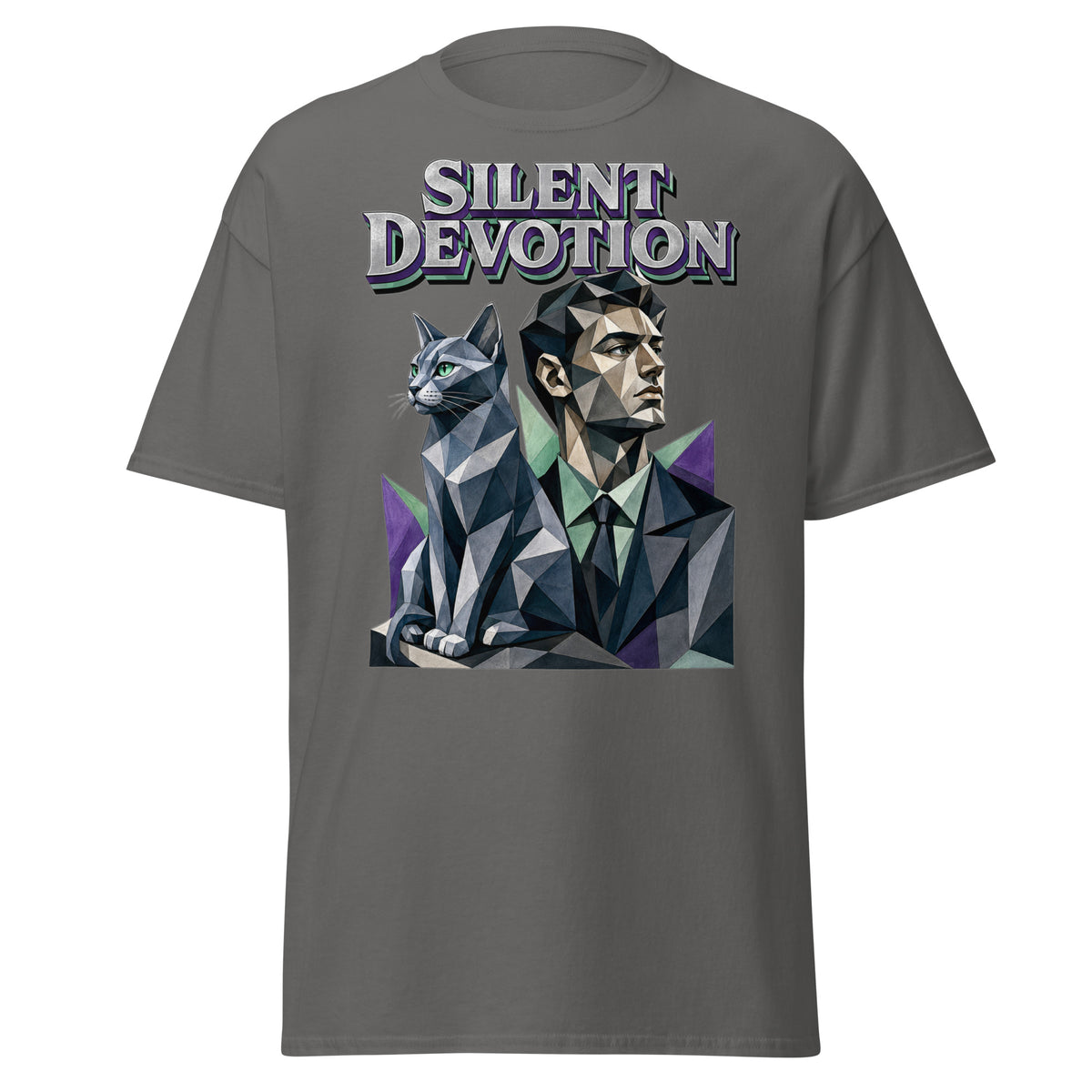 Cat Lovers Unisex Classic Tee Silent Devotion by printfluence.net