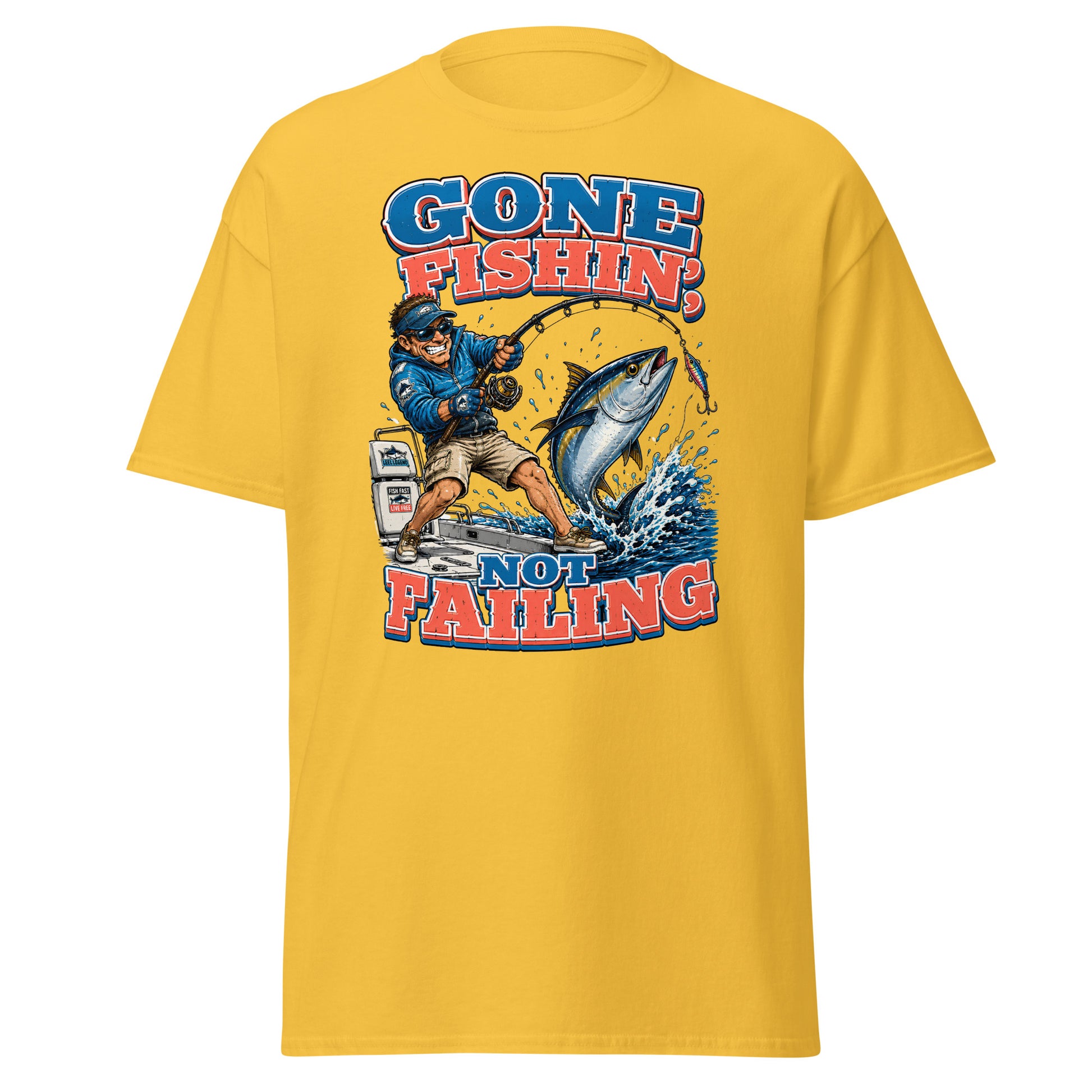 Gone Fishin Not Failing T-Shirt - Funny Tuna Fishing Graphic Tee for Men & Women, Fishing Lovers Gift by printfluence.net