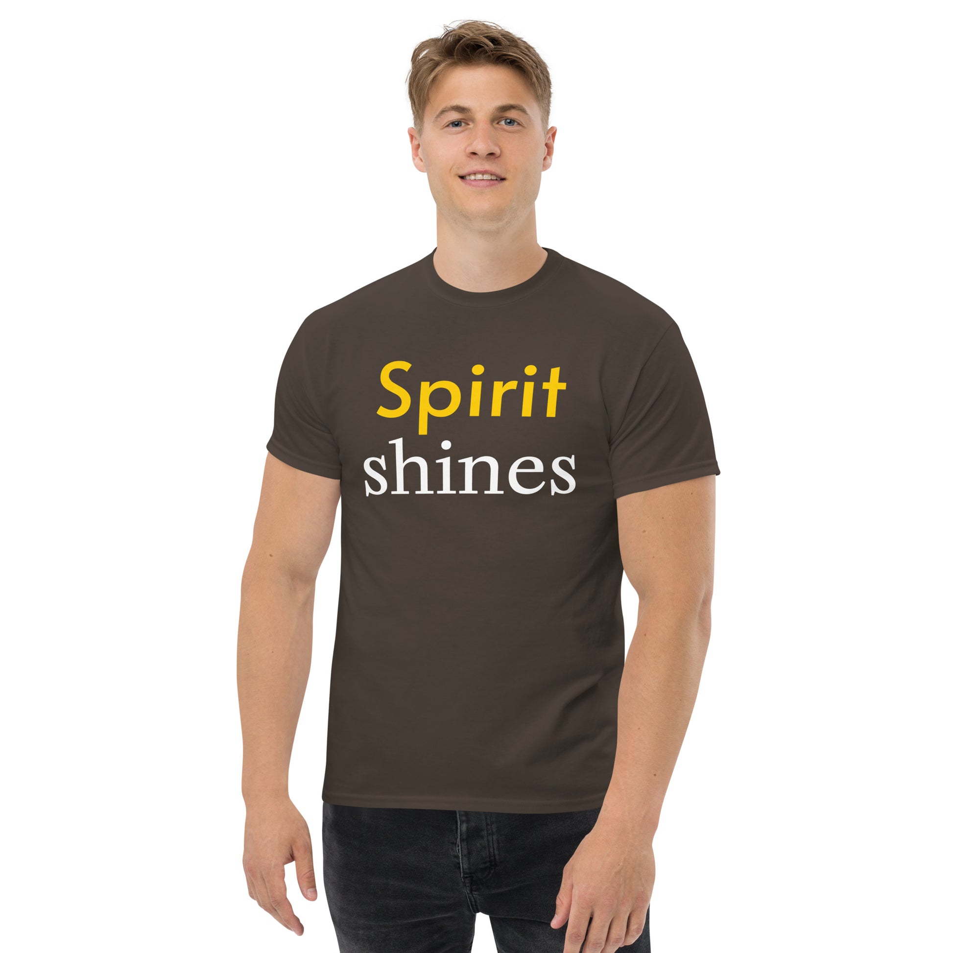Unisex classic tee - Spirit Shines T-Shirt – Motivational Minimalist Design for Positive Energy by printfluence.net