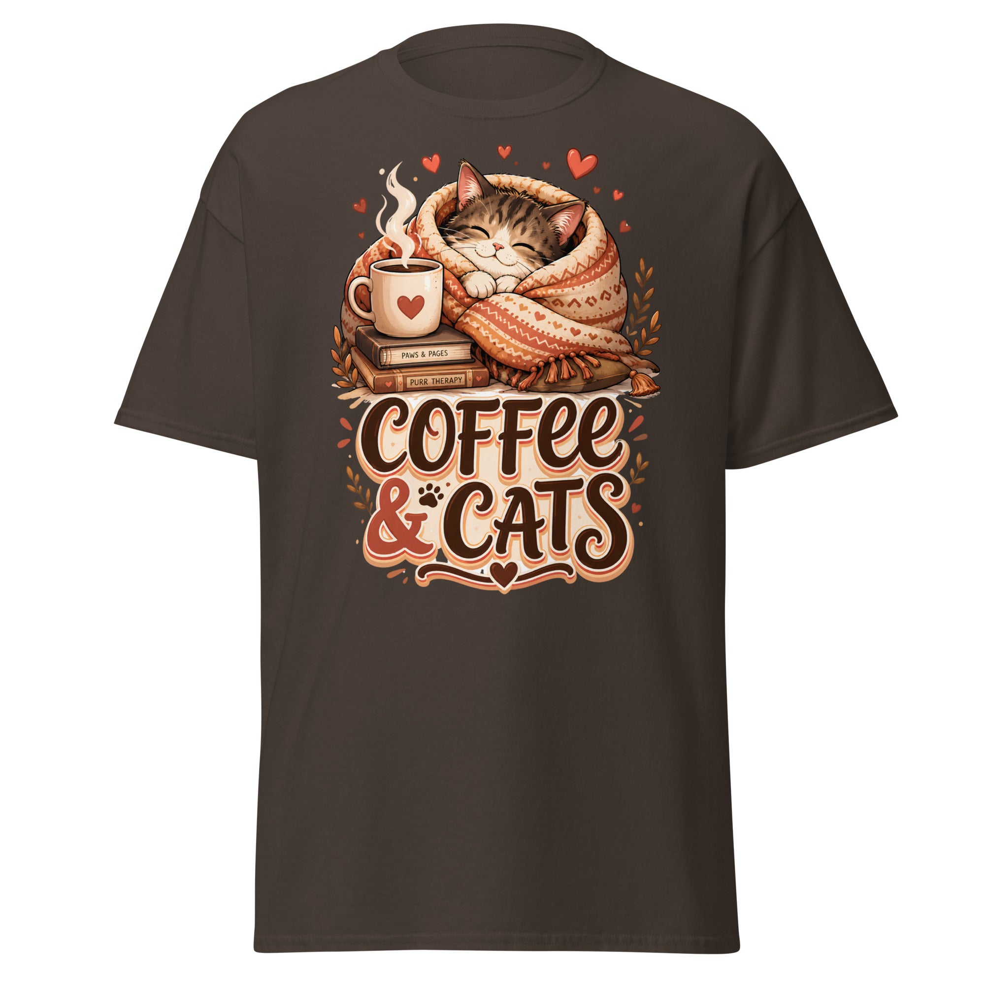 Unisex classic tee - Elite Coffee and Cats Cozy - Premium Luxury Retro Vintage Feline Design by printfluence.net