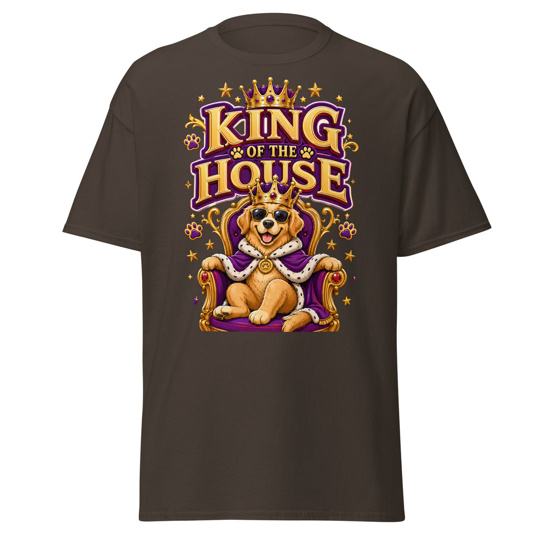 Elite King Of The House - Premium Luxury Golden Retriever Dog Lovers Classic Tee by printfluence.net