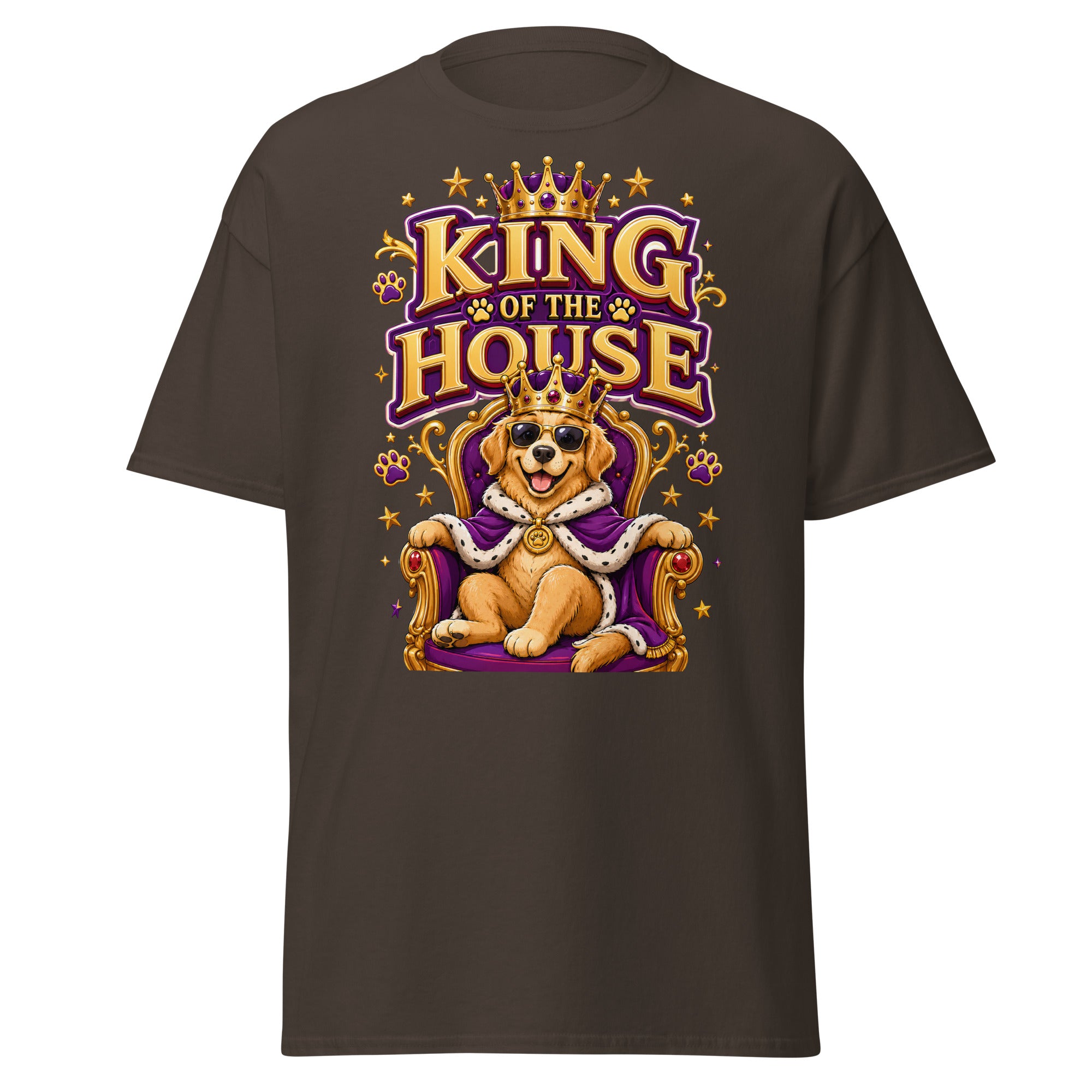 Elite King Of The House - Premium Luxury Golden Retriever Dog Lovers Classic Tee by printfluence.net