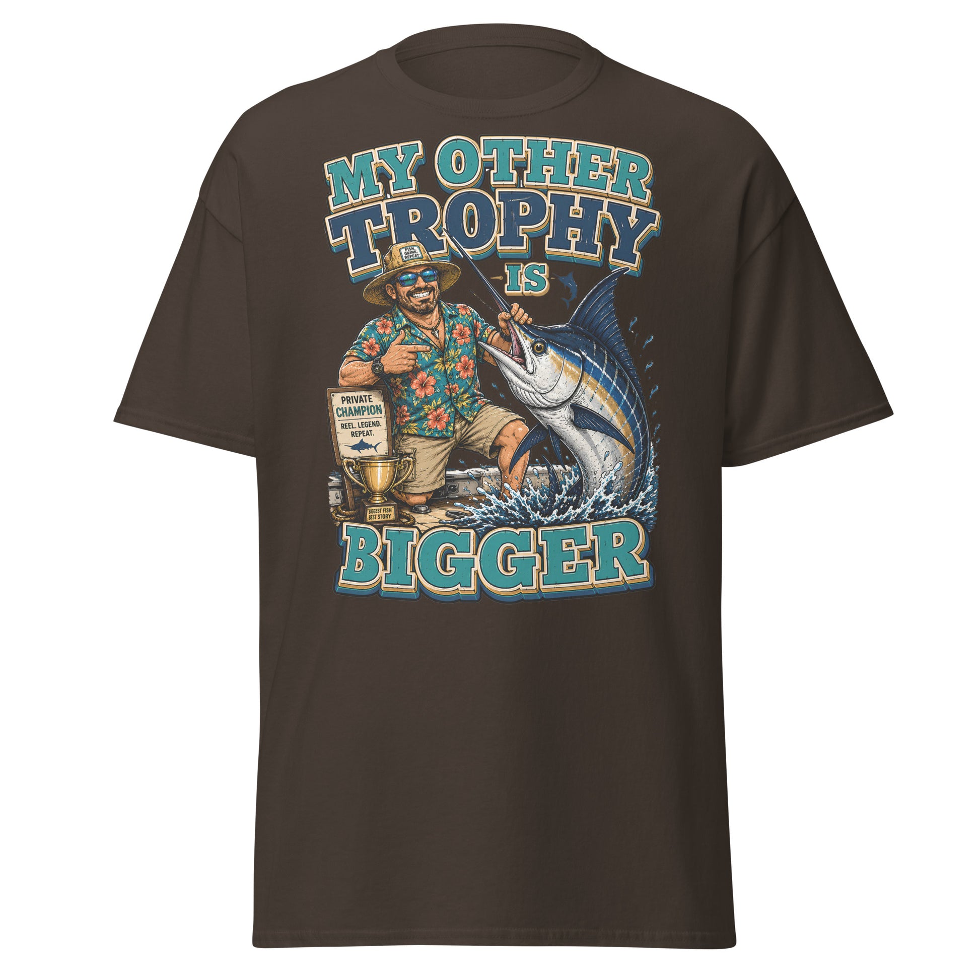 My Other Trophy Is Bigger - Fishing Lovers Unisex Classic Tee by printfluence.net