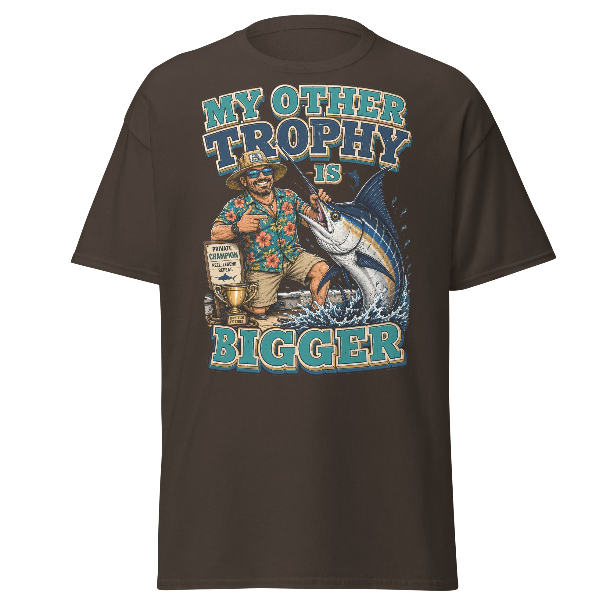 My Other Trophy Is Bigger - Fishing Lovers Unisex Classic Tee by printfluence.net