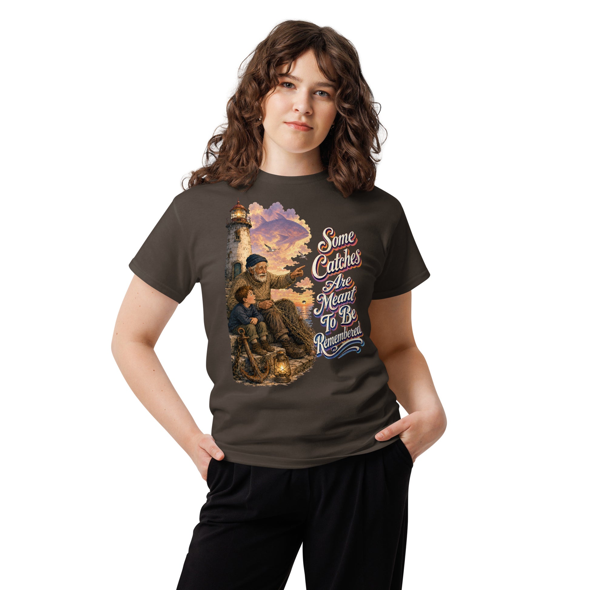 Fishing Lovers | Unisex Classic Tee — Some Catches Are Meant To Be Remembered by printfluence