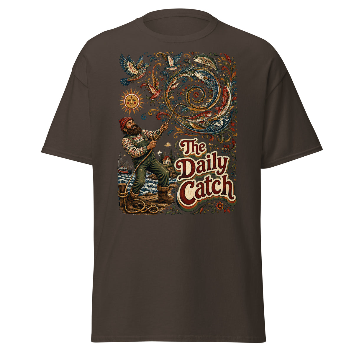 Fishing Lovers | Unisex Classic Tee — The Daily Catch by printfluence