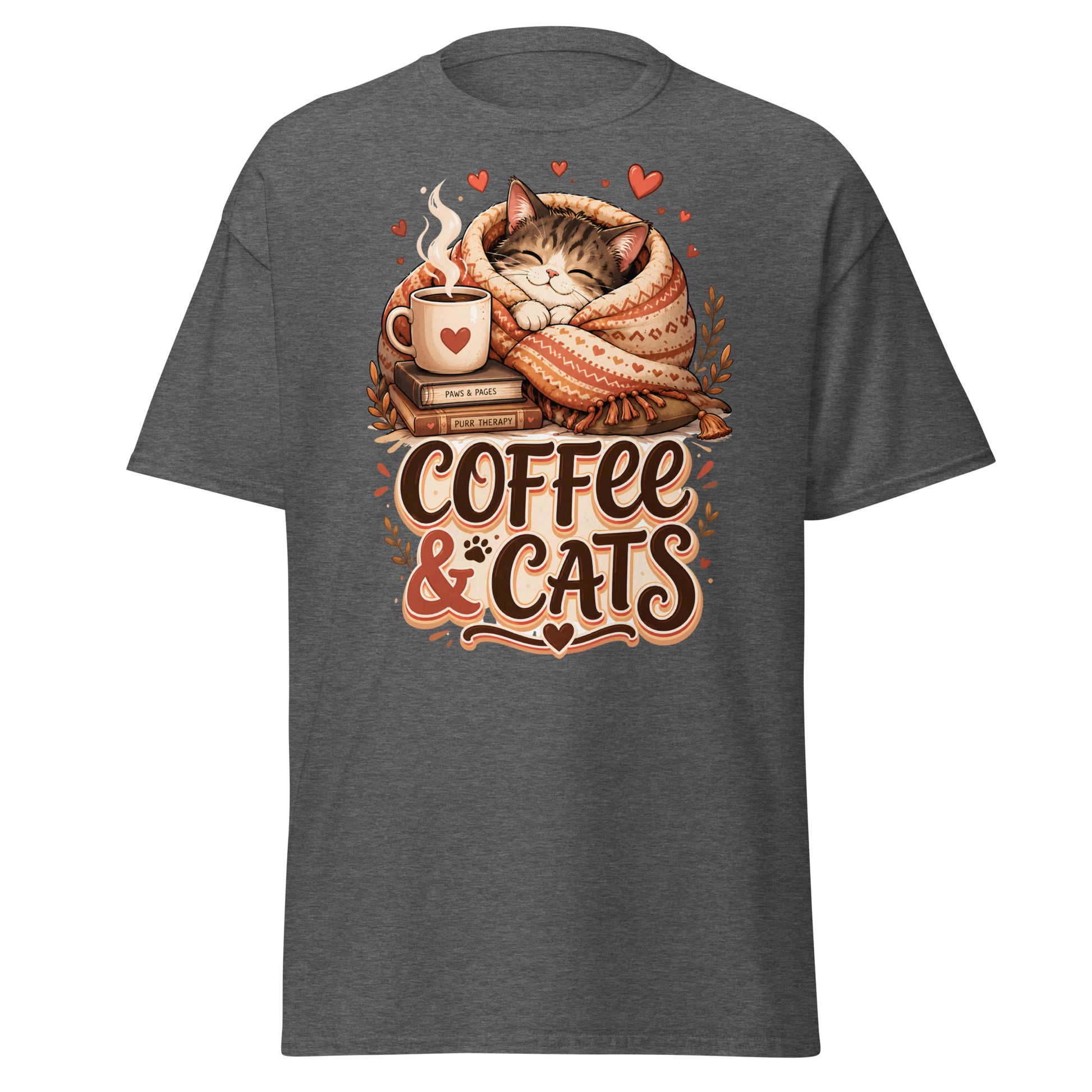 Unisex classic tee - Elite Coffee and Cats Cozy - Premium Luxury Retro Vintage Feline Design by printfluence.net