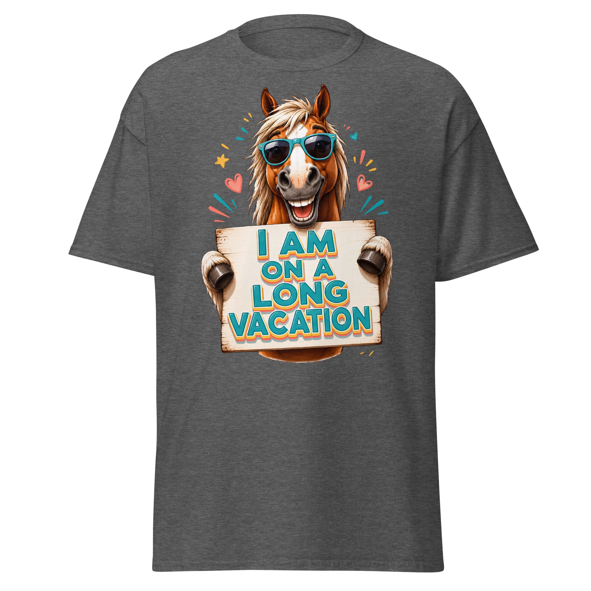 Long Vacation Horse Lovers Tee – Funny Equestrian Classic T-Shirt by printfluence.net