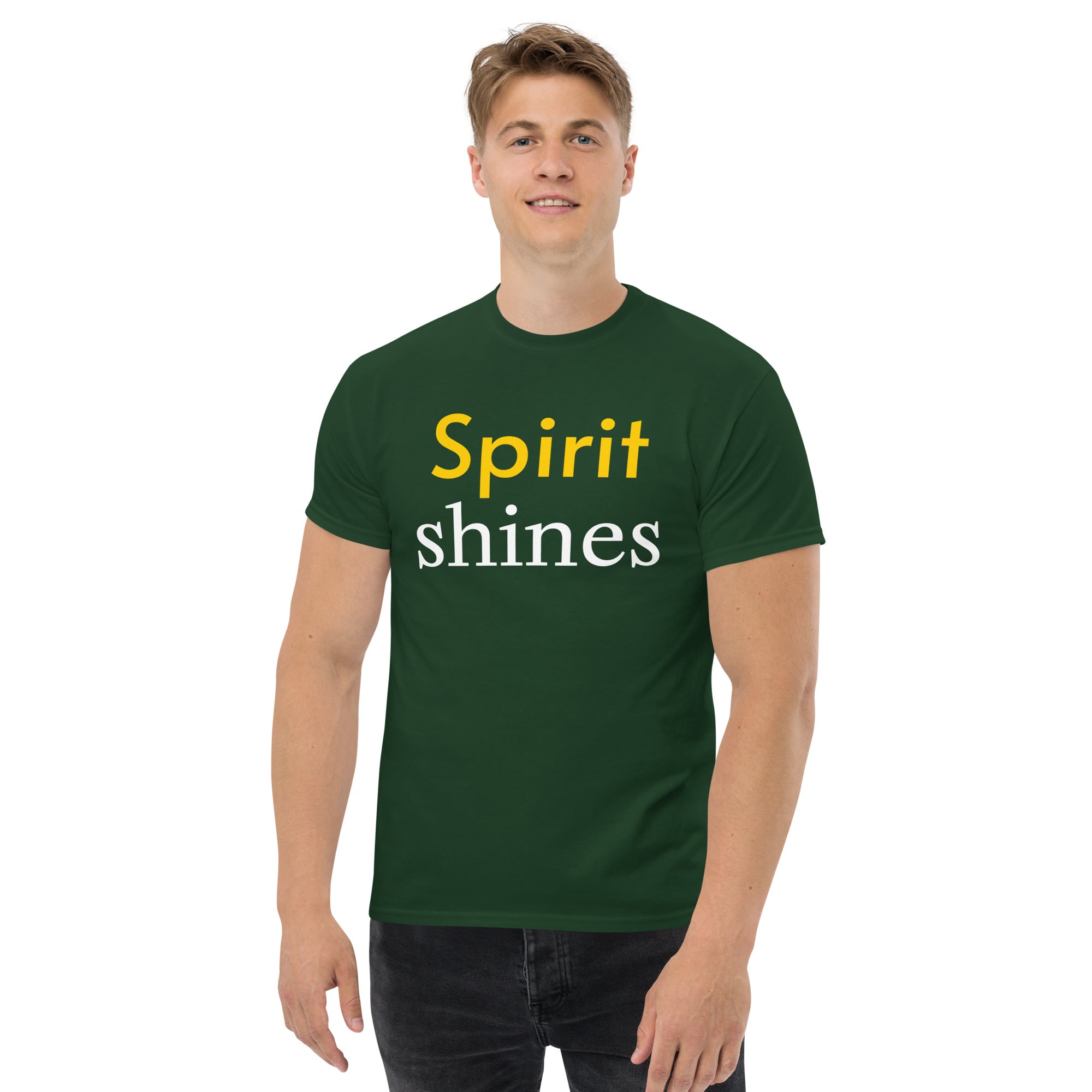 Unisex classic tee - Spirit Shines T-Shirt – Motivational Minimalist Design for Positive Energy by printfluence.net