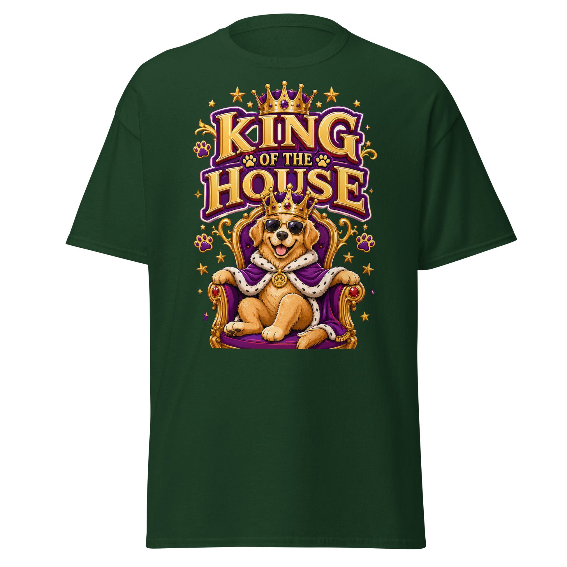 Elite King Of The House - Premium Luxury Golden Retriever Dog Lovers Classic Tee by printfluence.net