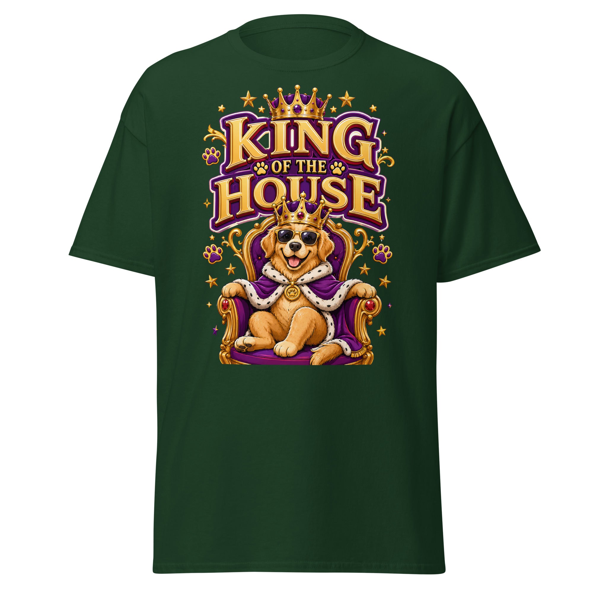 Elite King Of The House - Premium Luxury Golden Retriever Dog Lovers Classic Tee by printfluence.net
