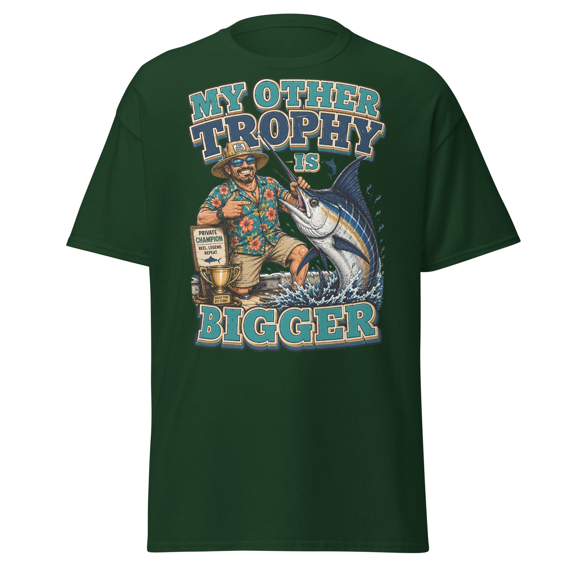 My Other Trophy Is Bigger - Fishing Lovers Unisex Classic Tee by printfluence.net