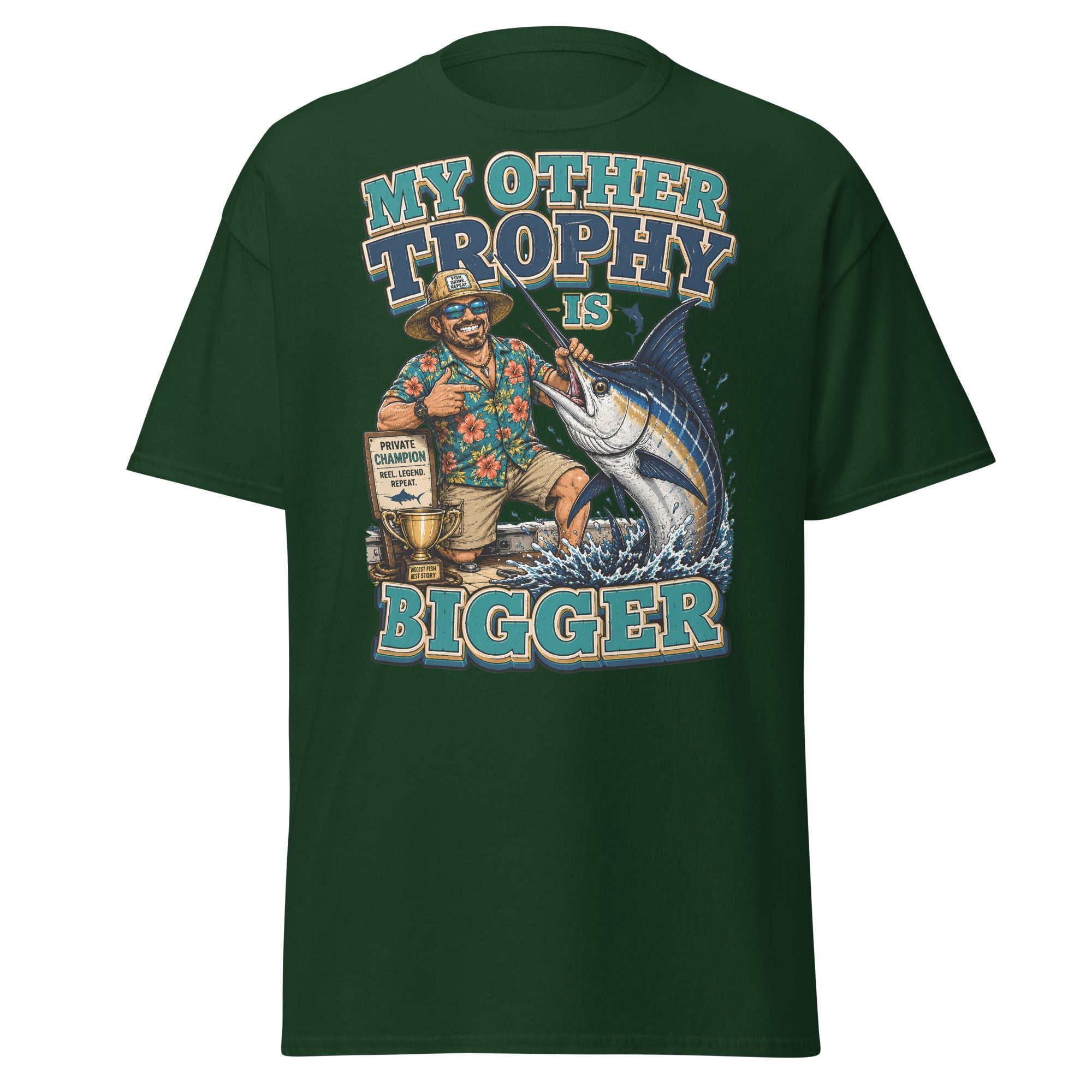 My Other Trophy Is Bigger - Fishing Lovers Unisex Classic Tee by printfluence.net