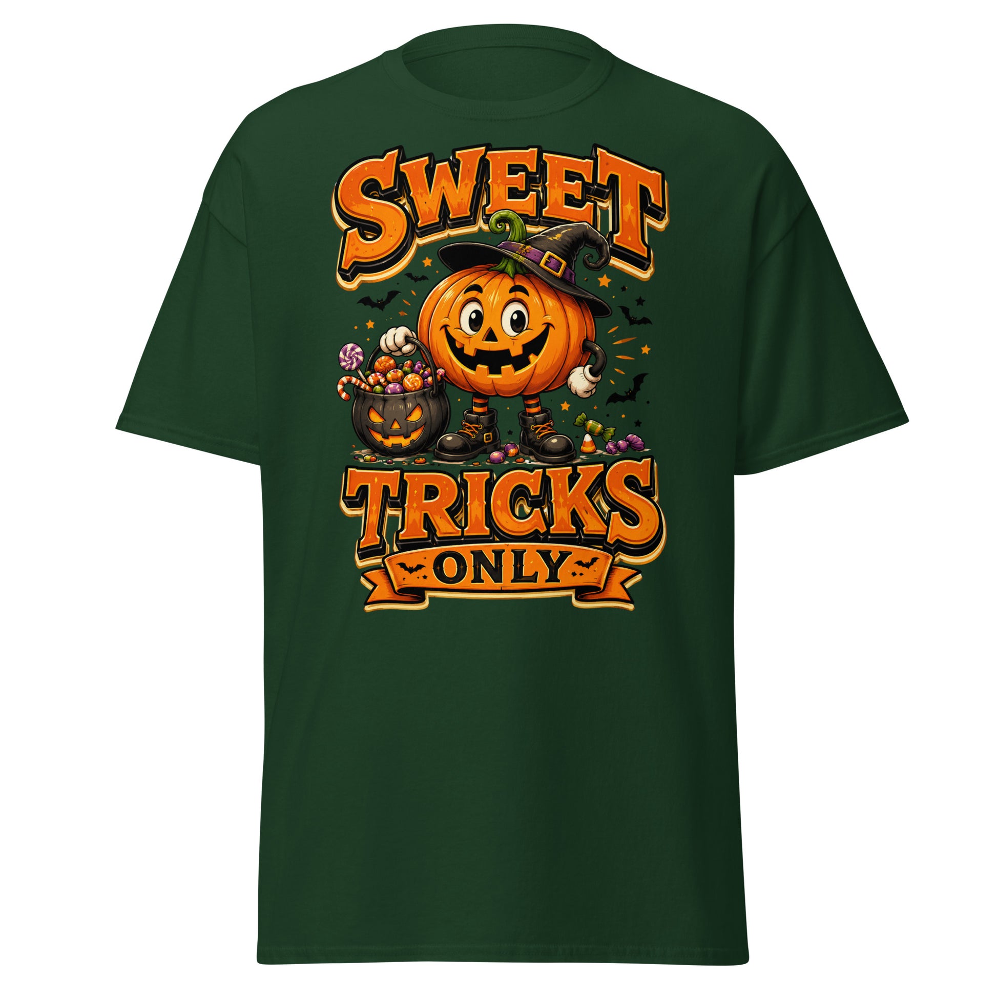 Vintage Halloween Pumpkin Horror & Mystery Unisex Classic Tee by printfluence.net