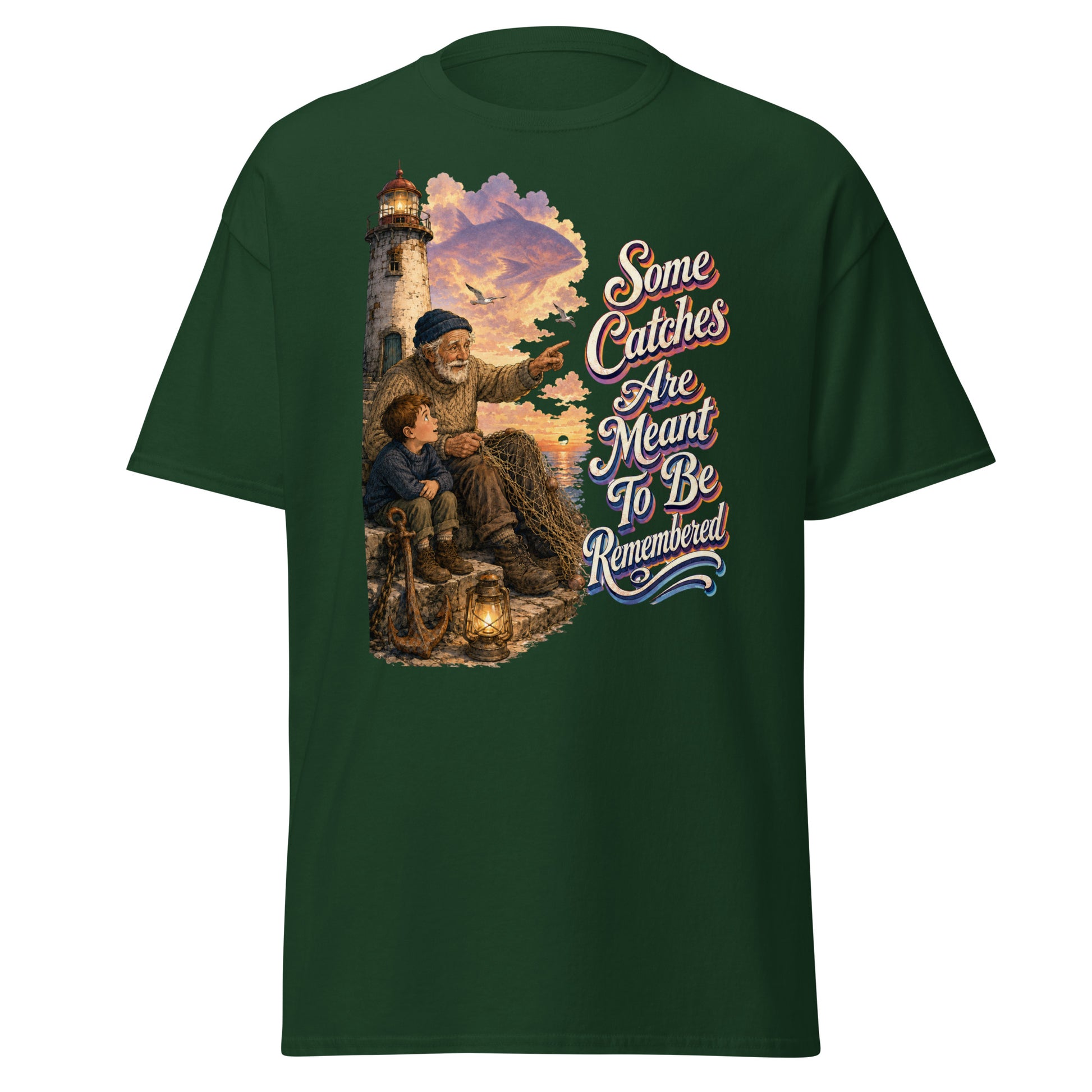Fishing Lovers | Unisex Classic Tee — Some Catches Are Meant To Be Remembered by printfluence