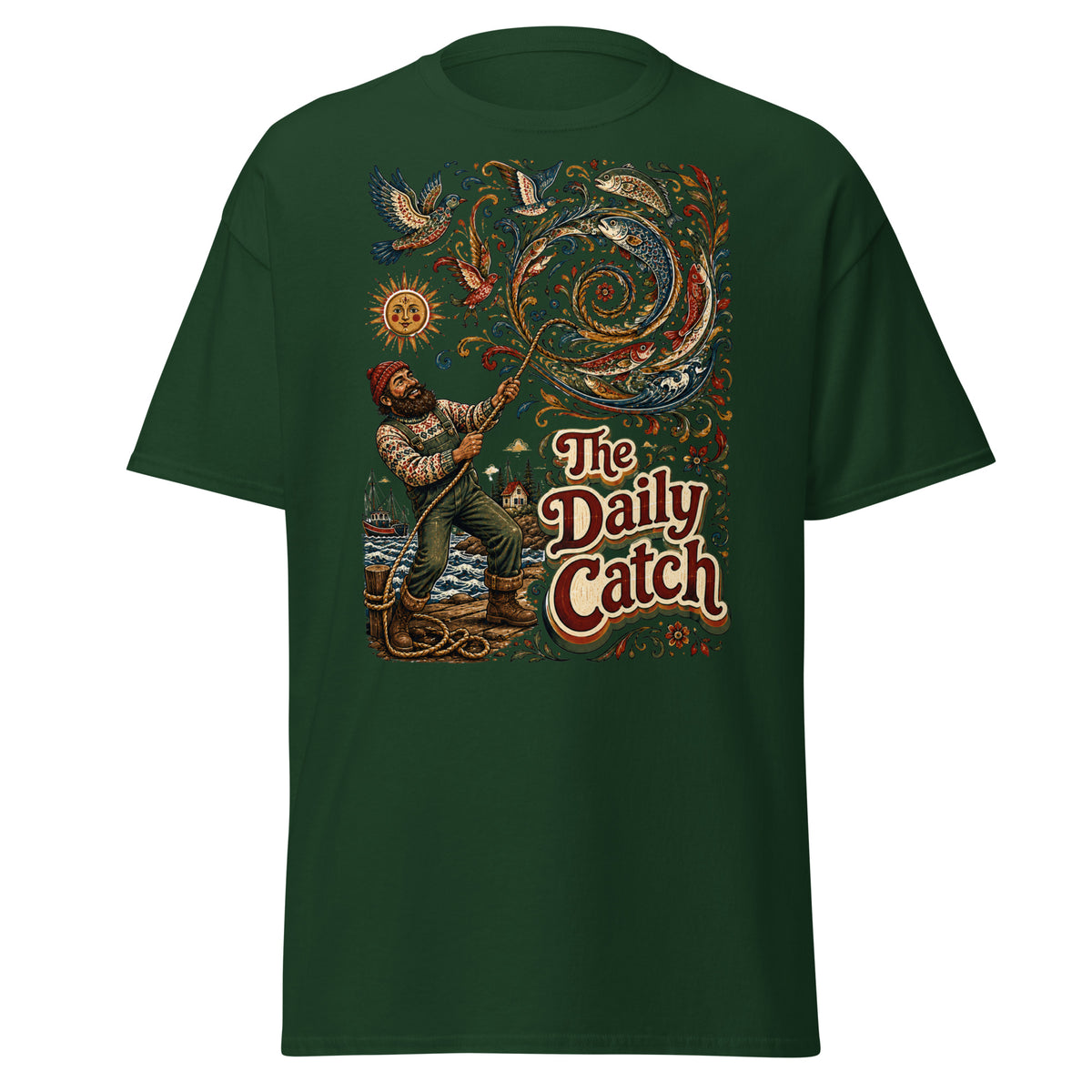 Fishing Lovers | Unisex Classic Tee — The Daily Catch by printfluence