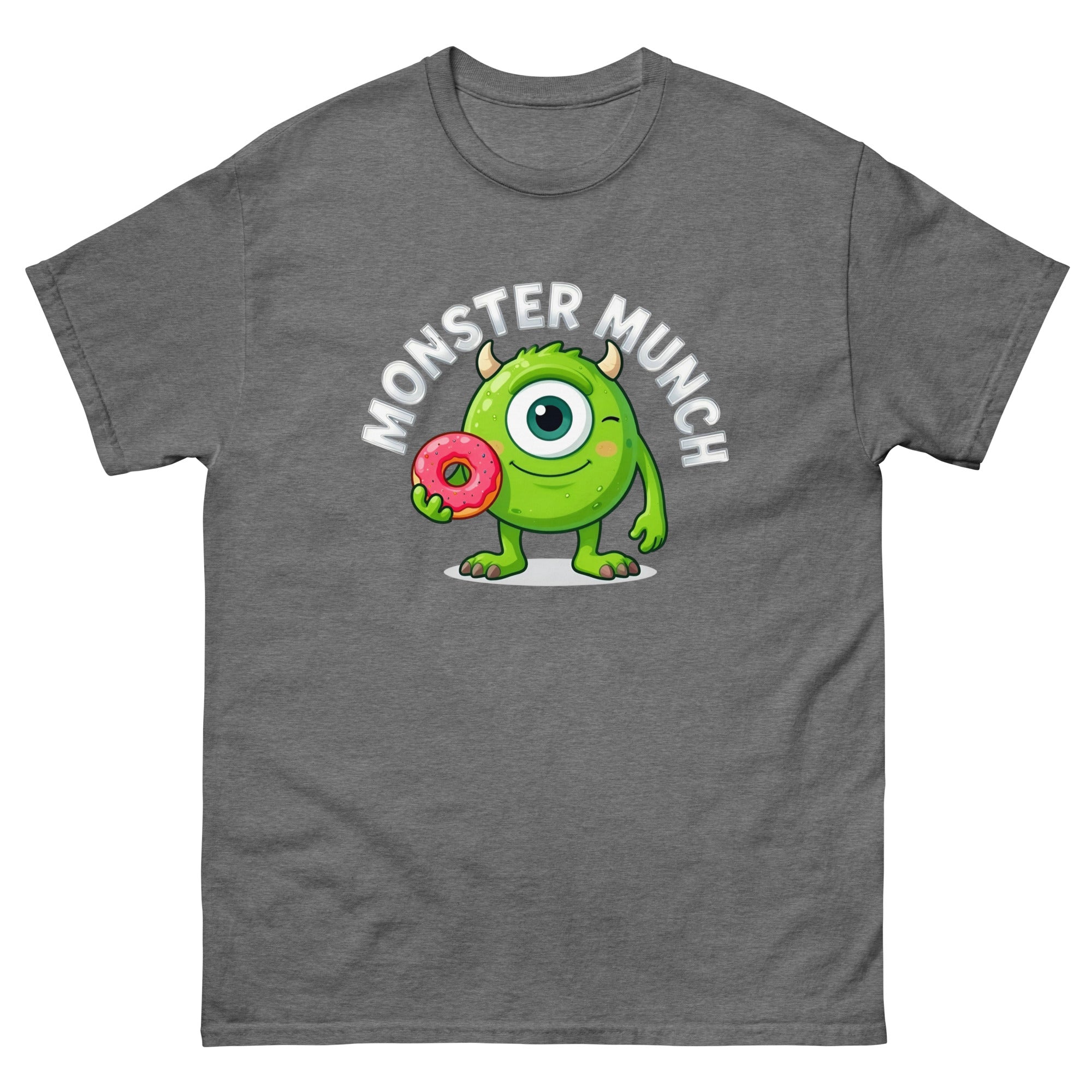 Unisex classic tee - Monster Munch T-Shirt – Funny One-Eyed Donut Monster Design by printfluence.net