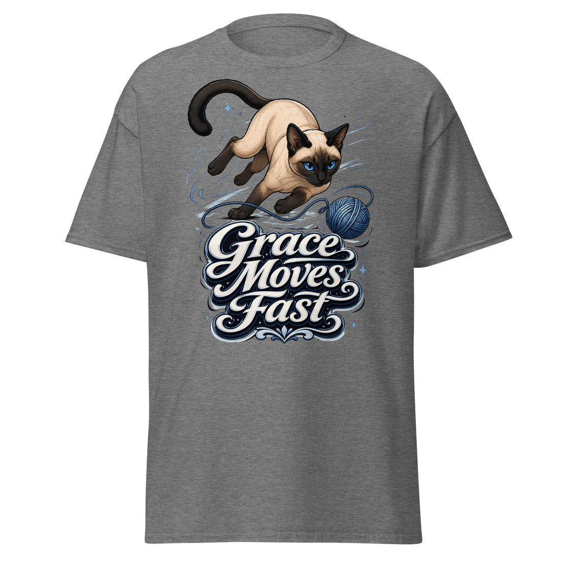 Grace Moves Fast Siamese Cat Lovers Classic Tee by printfluence.net