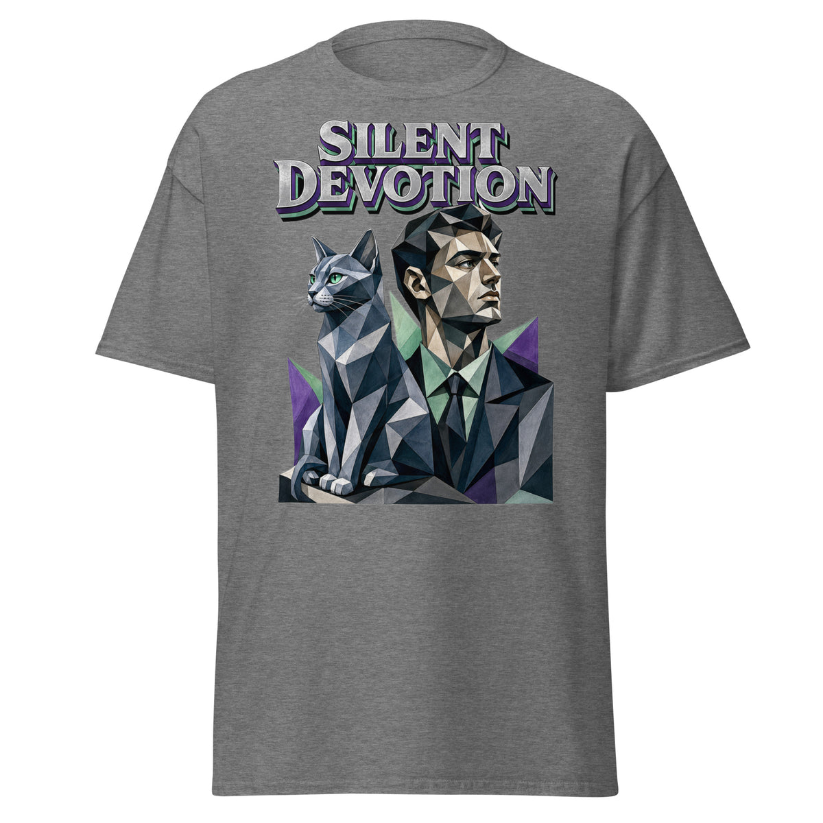 Cat Lovers Unisex Classic Tee Silent Devotion by printfluence.net