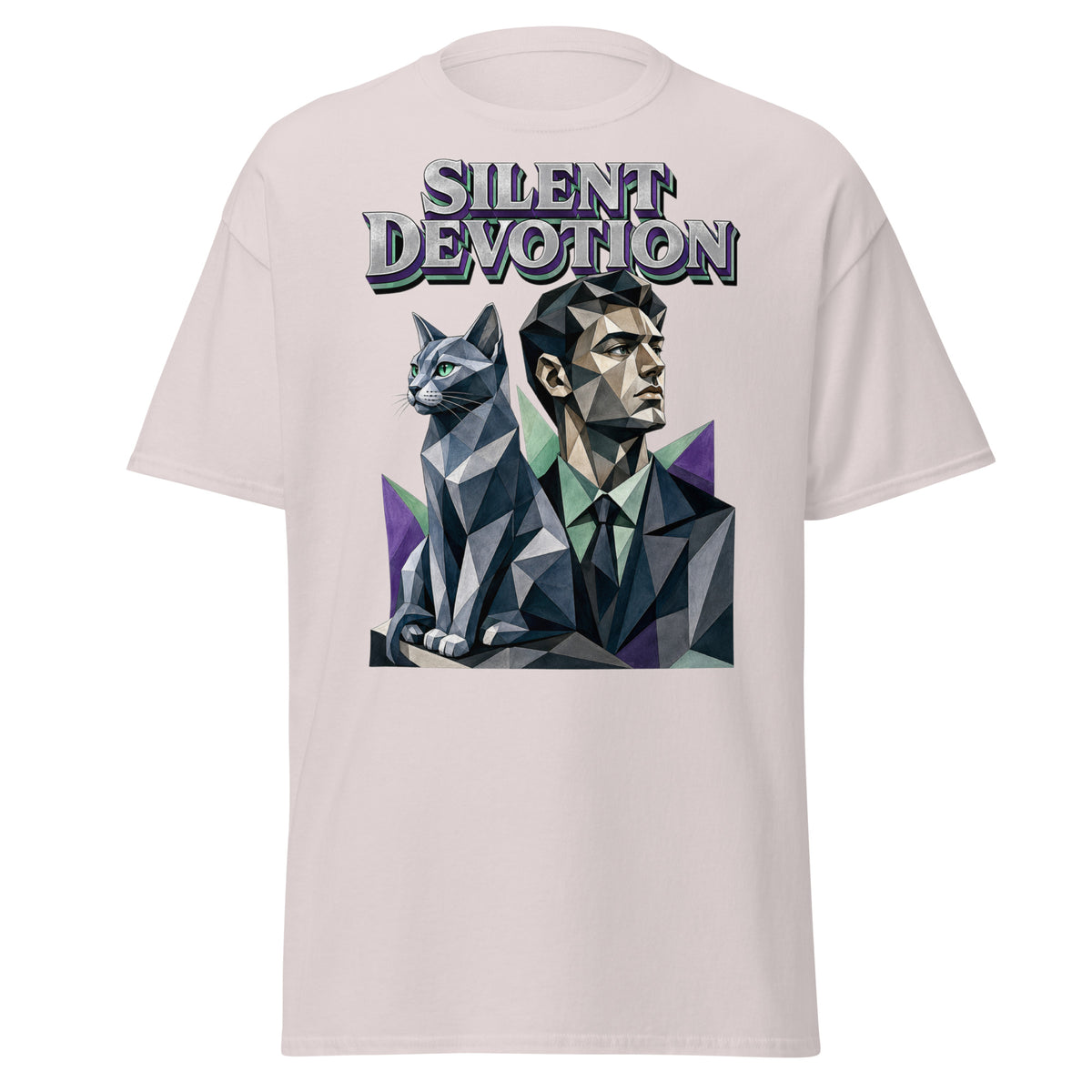Cat Lovers Unisex Classic Tee Silent Devotion by printfluence.net