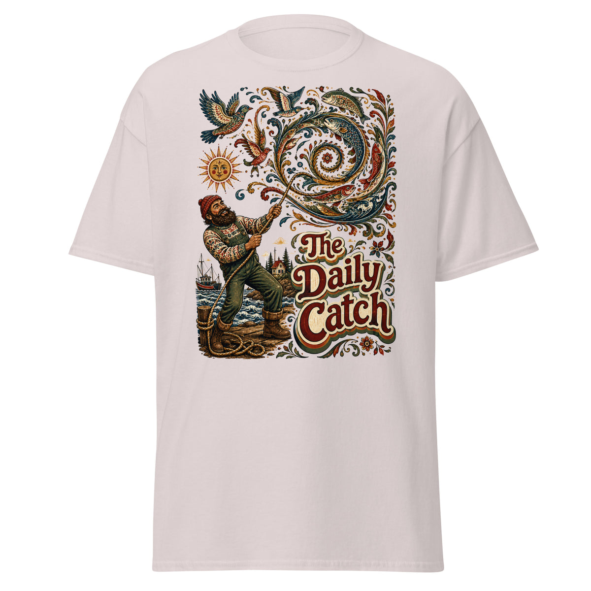 Fishing Lovers | Unisex Classic Tee — The Daily Catch by printfluence