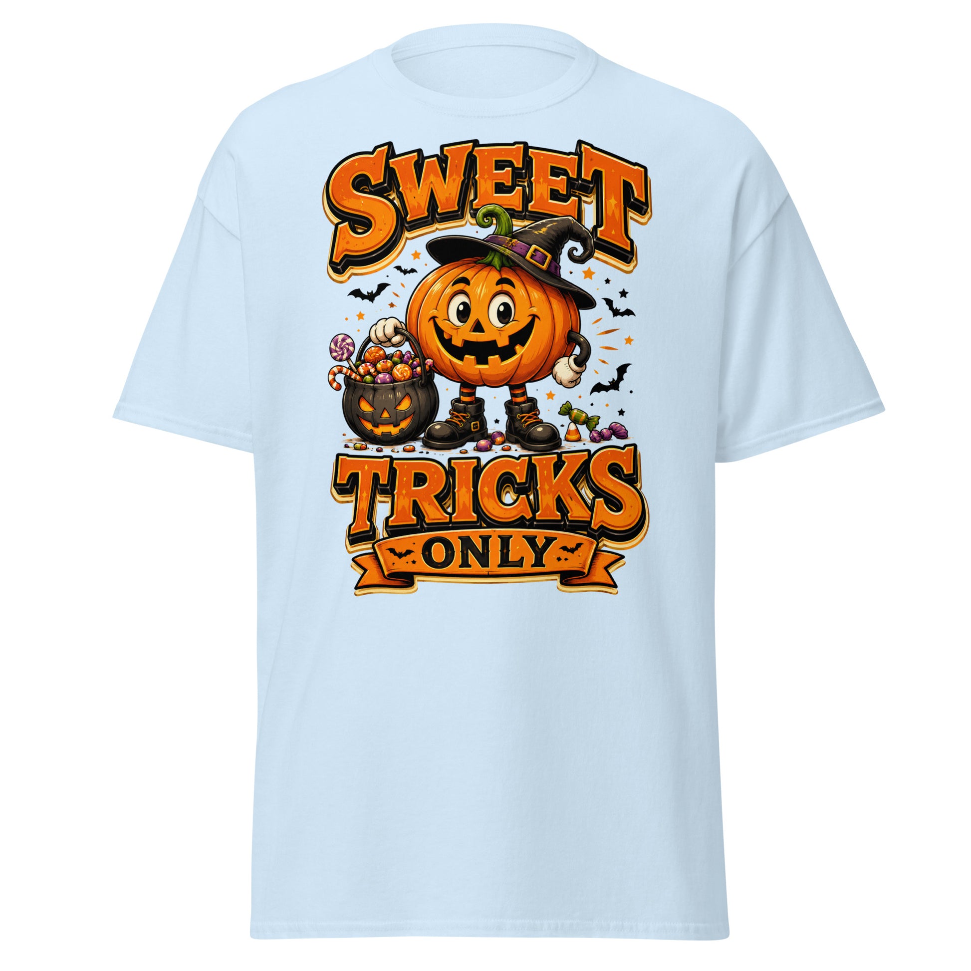 Vintage Halloween Pumpkin Horror & Mystery Unisex Classic Tee by printfluence.net
