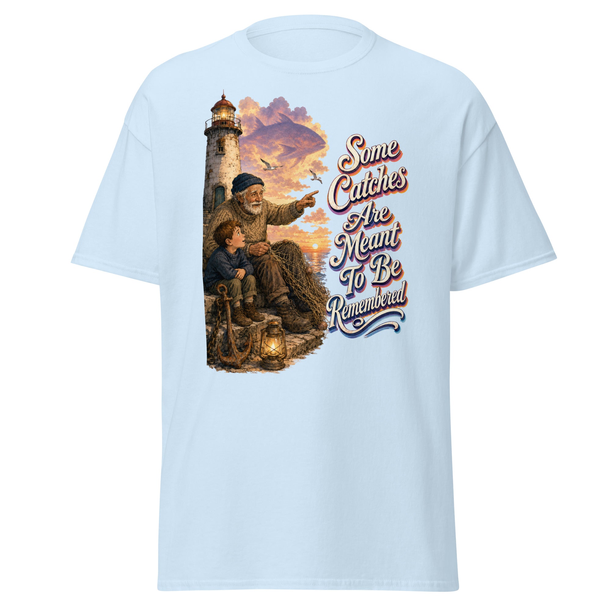 Fishing Lovers | Unisex Classic Tee — Some Catches Are Meant To Be Remembered by printfluence