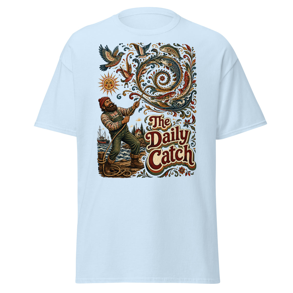 Fishing Lovers | Unisex Classic Tee — The Daily Catch by printfluence