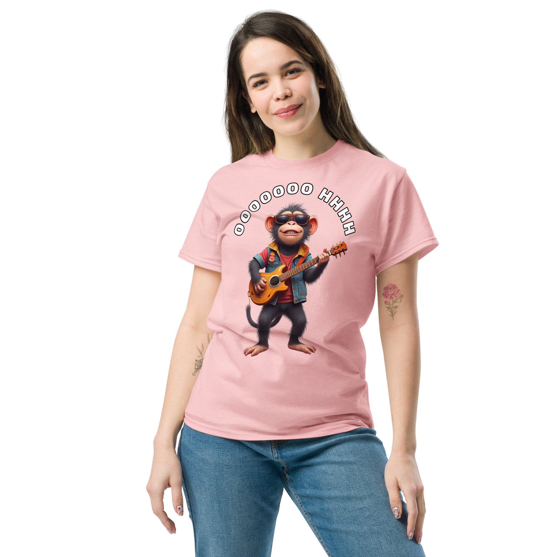 Unisex classic tee - Rockstar Monkey Classic Tee – For Elite Performers & Champions by printfluence.net