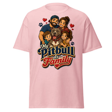 My Pitbull Is Family Pitbull Lovers Unisex Classic Tee by printfluence.net