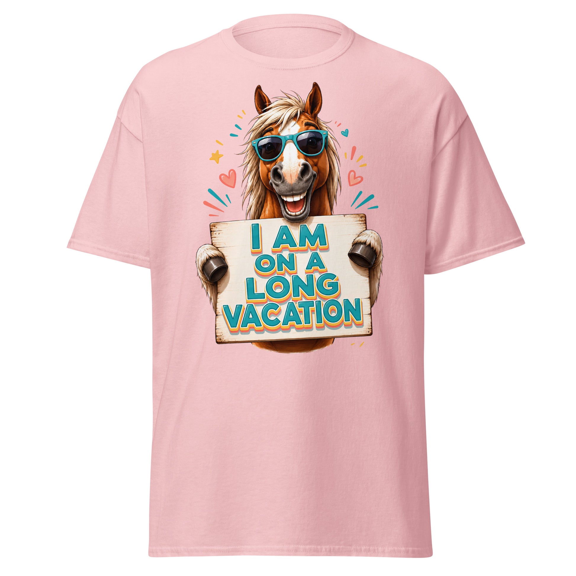 Long Vacation Horse Lovers Tee – Funny Equestrian Classic T-Shirt by printfluence.net