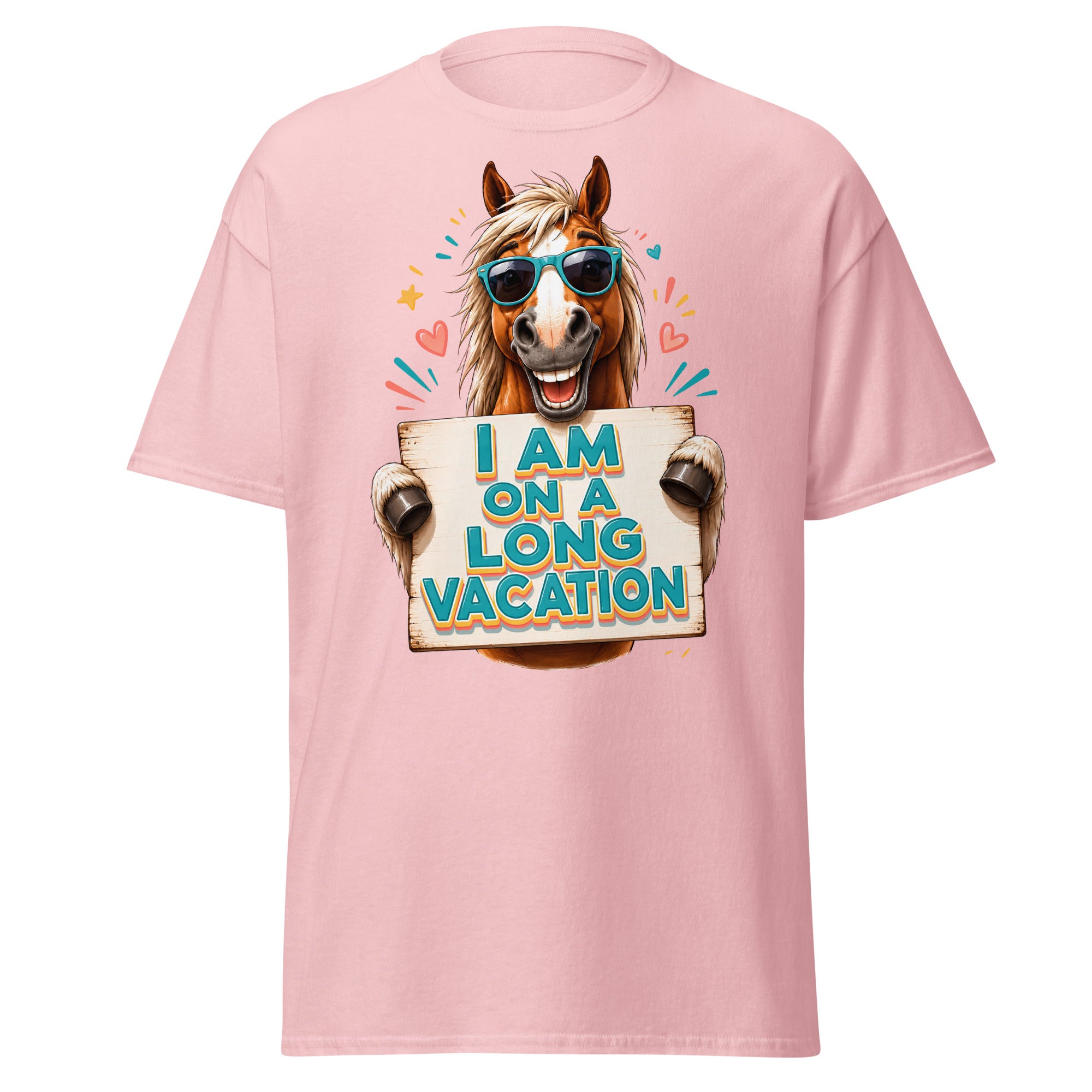 Long Vacation Horse Lovers Tee – Funny Equestrian Classic T-Shirt by printfluence.net