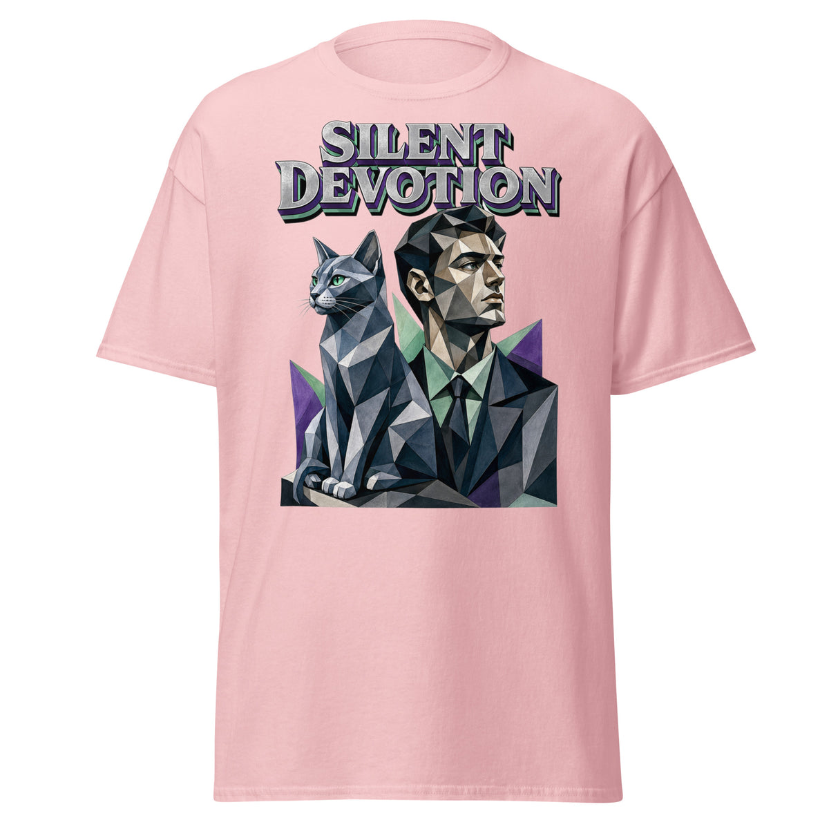 Cat Lovers Unisex Classic Tee Silent Devotion by printfluence.net