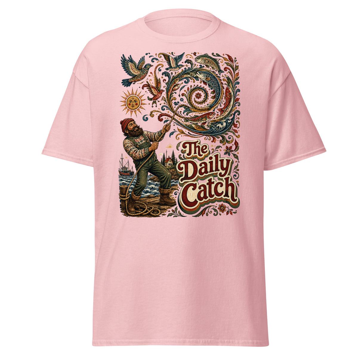 Fishing Lovers | Unisex Classic Tee — The Daily Catch by printfluence