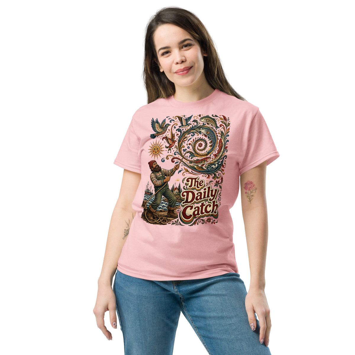Fishing Lovers | Unisex Classic Tee — The Daily Catch by printfluence