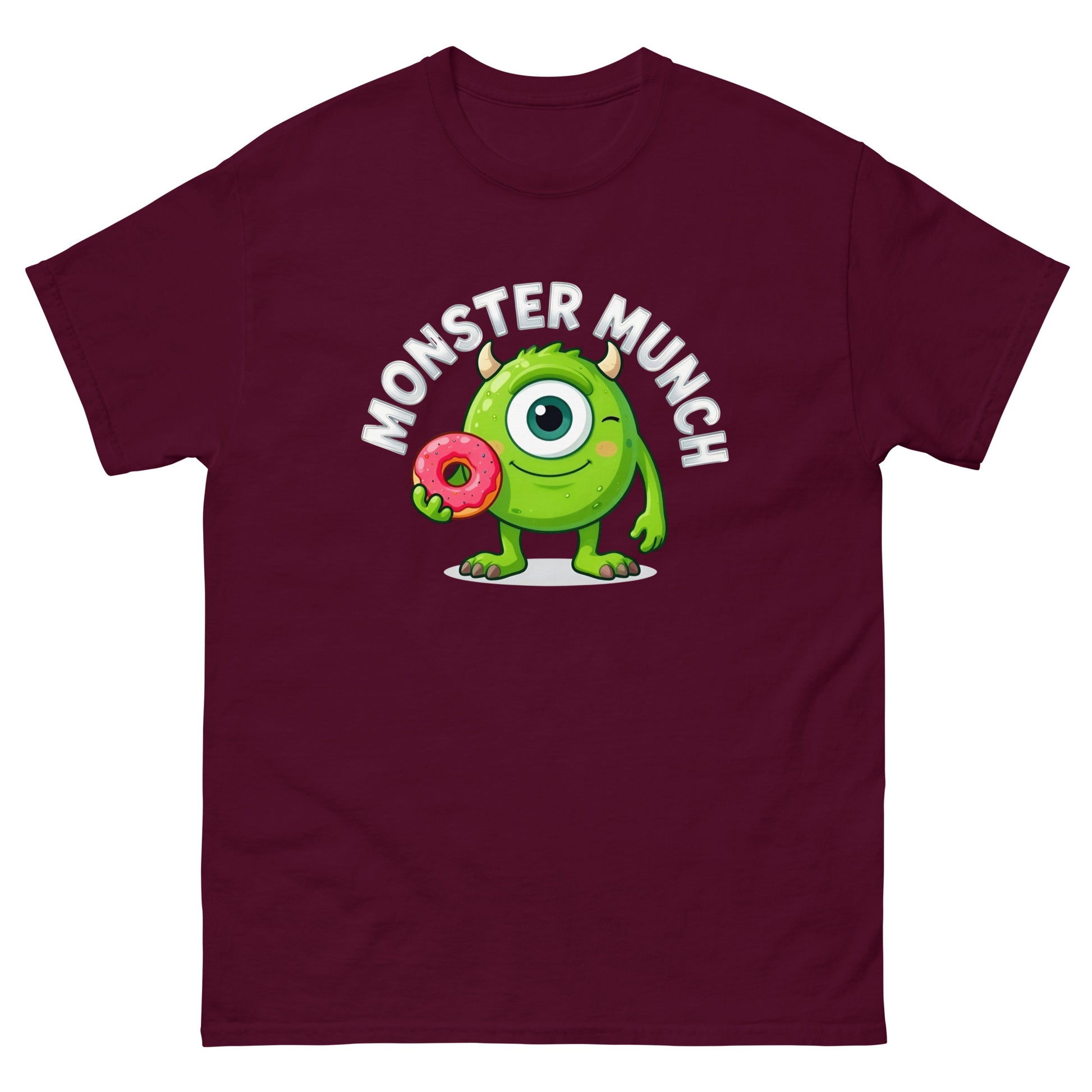 Unisex classic tee - Monster Munch T-Shirt – Funny One-Eyed Donut Monster Design by printfluence.net