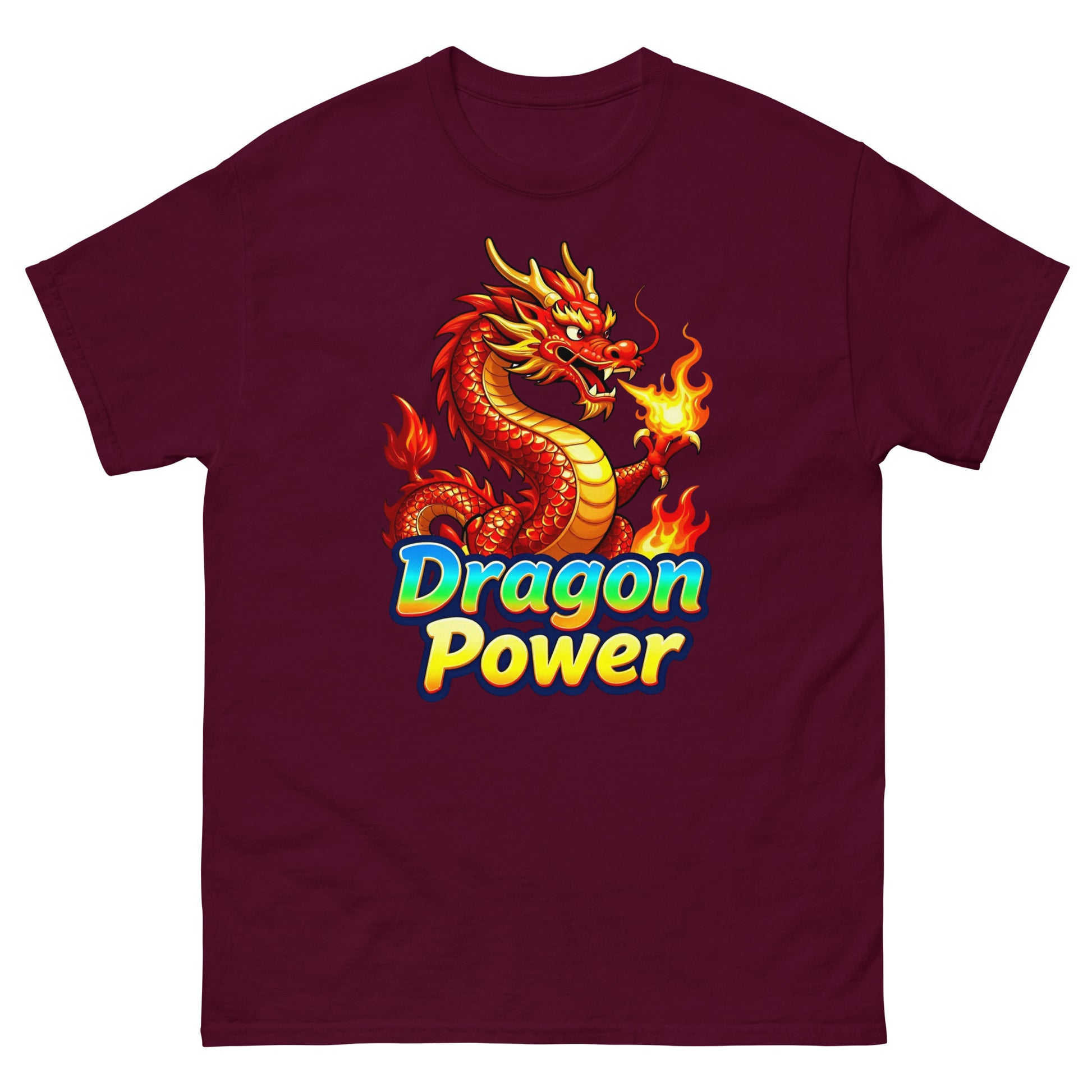 Unisex classic tee - Dragon Power Elite T-Shirt – Unleash Success Fire by printfluence.net
