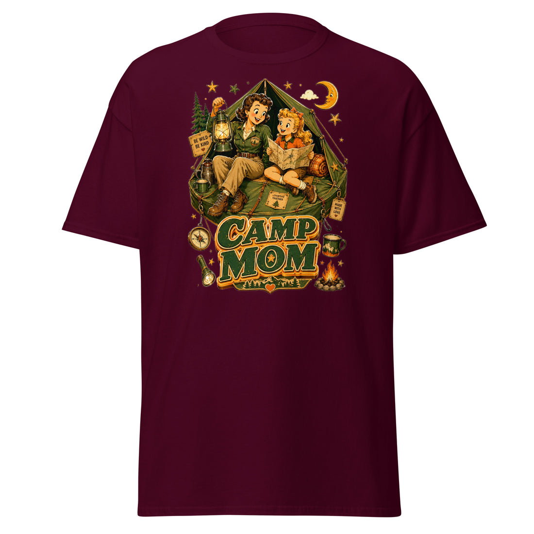 Unisex classic tee - Elite Camp Mom Adventure - Premium Vintage Luxury Retro Outdoor Design by printfluence.net